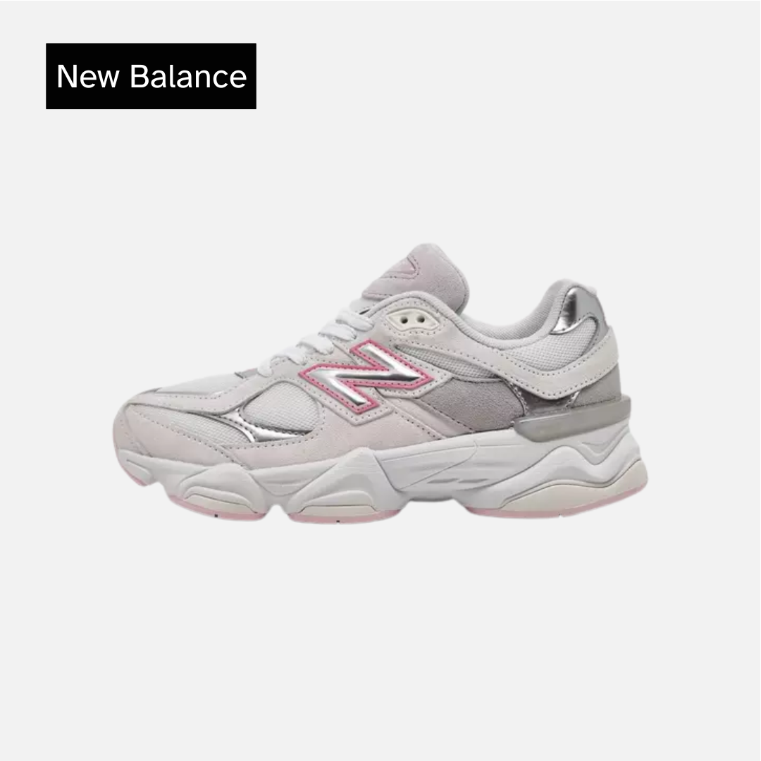 New Balance 9060 Casual Shoes Pink/Grey Grade School