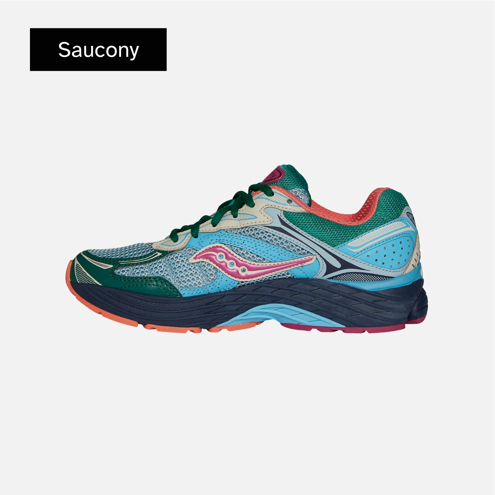 Saucony Wmns ProGrid Omni 9 'Spruce Sterling Orange' Foot Locker Exclusive