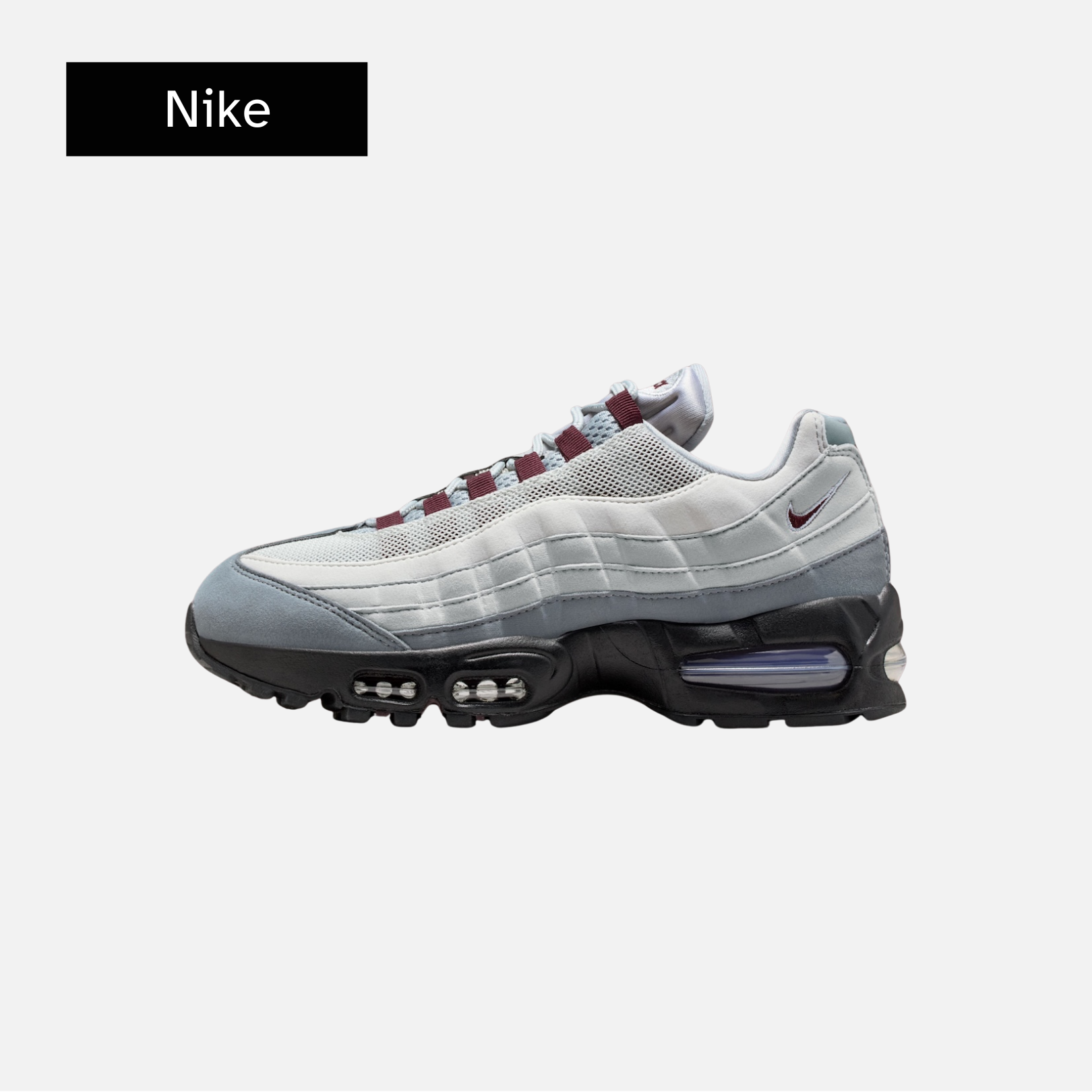 Nike Wmns Air Max 95 'Big Bubble - Smoke Grey Burgundy Crush'
