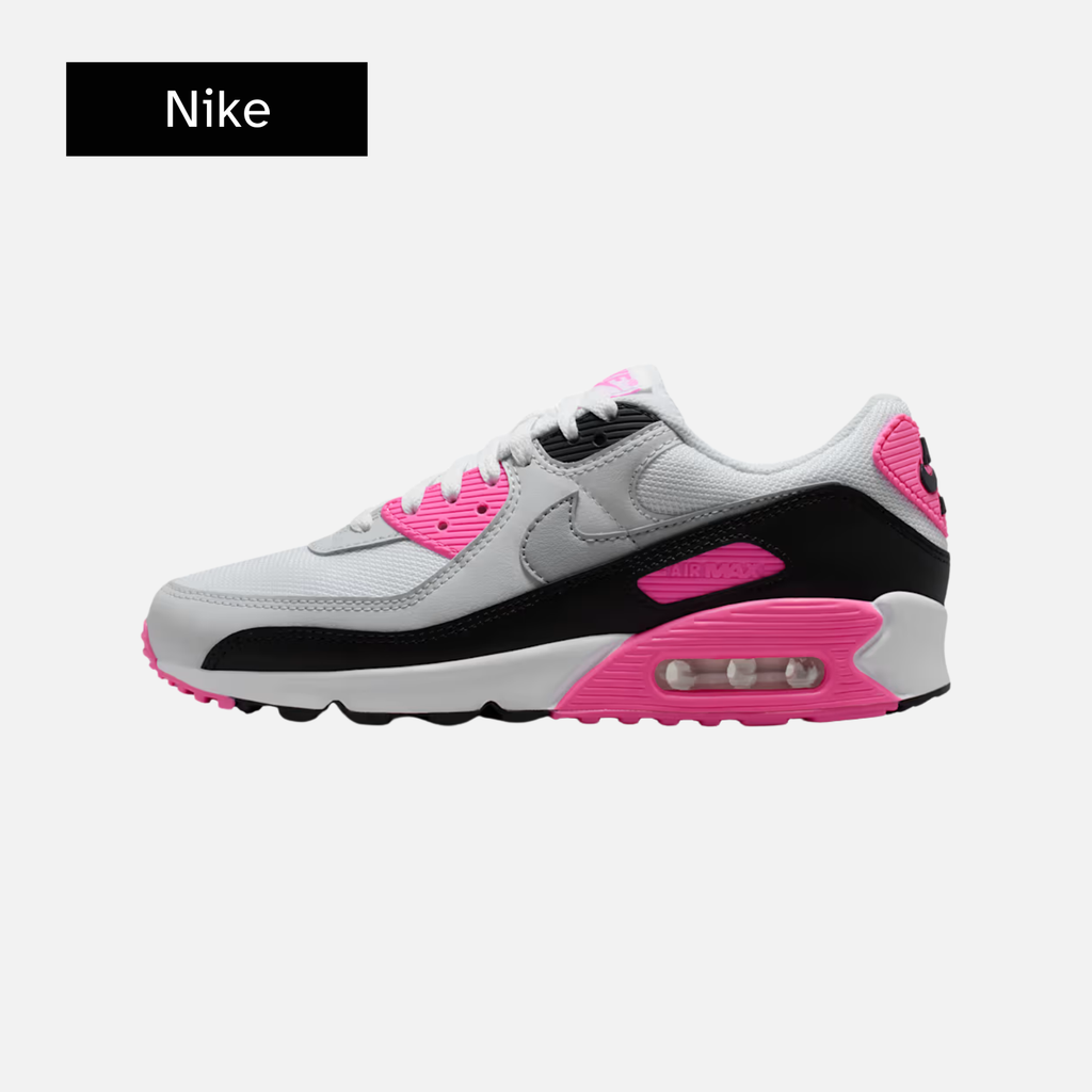 Nike Wmns Air Max 90 'White Pink Glow Black'
