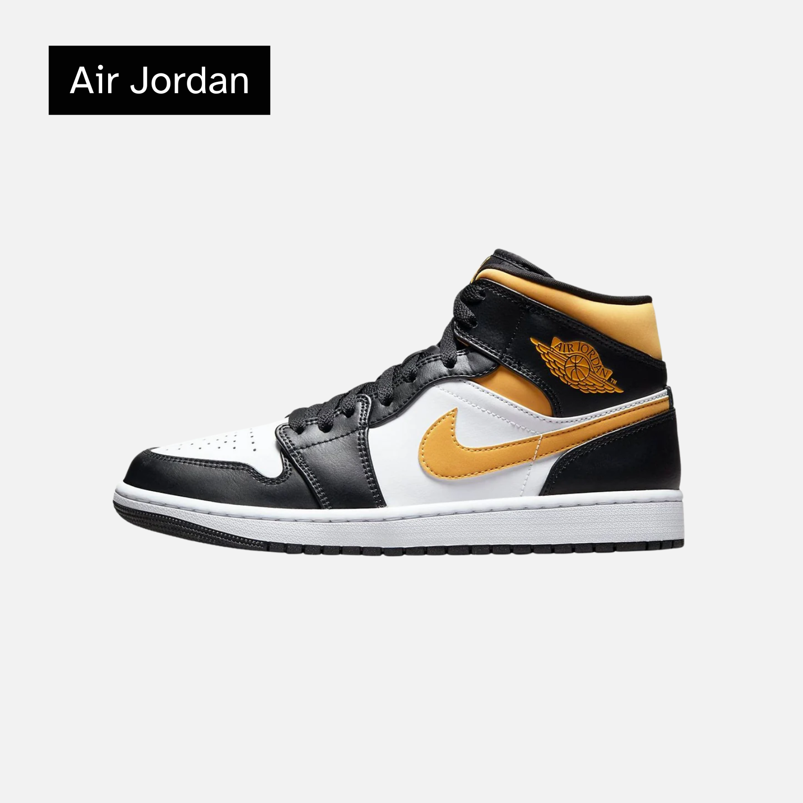 Air Jordan 1 Mid 'Black University Gold'