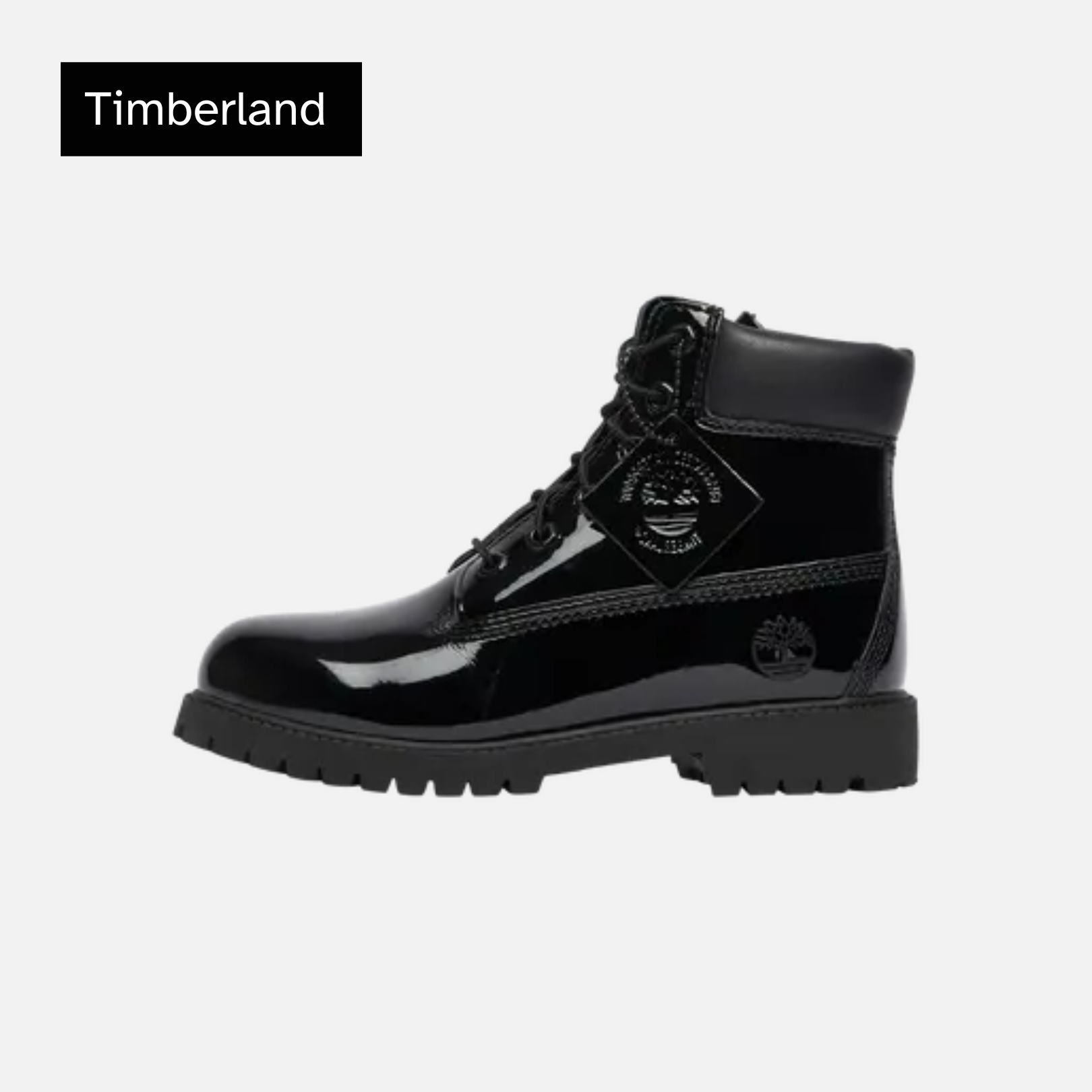 Timberland 6 Inch Premium Waterproof Boot Youth 'Black Patent Leather'