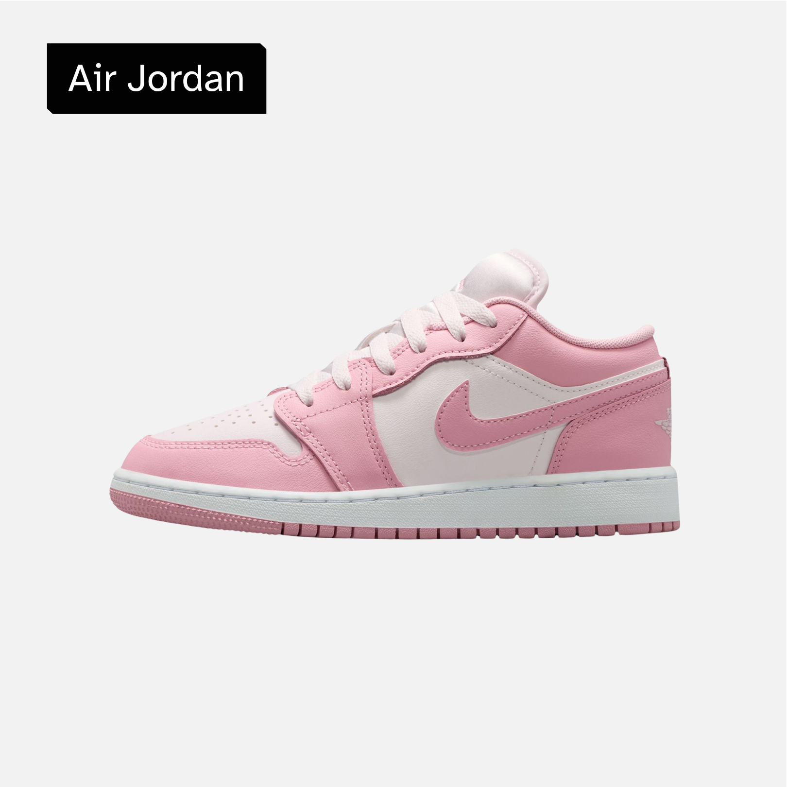Air Jordan 1 Low GS 'Medium Soft Pink/White/Pearl Pink'