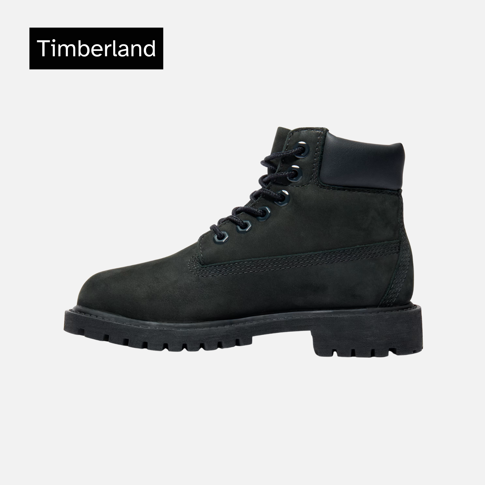 Timberland 6 Inch Premium Waterproof Boot Youth 'Black Nubuck'