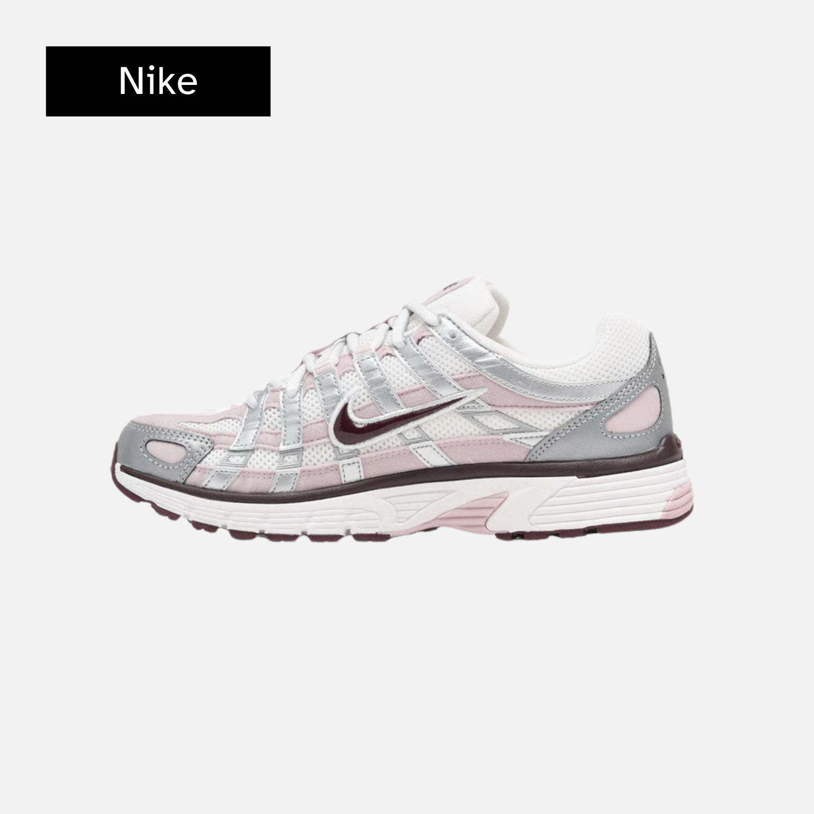 Nike Wmns P-6000 'Silver Burgundy Plum Chalk'