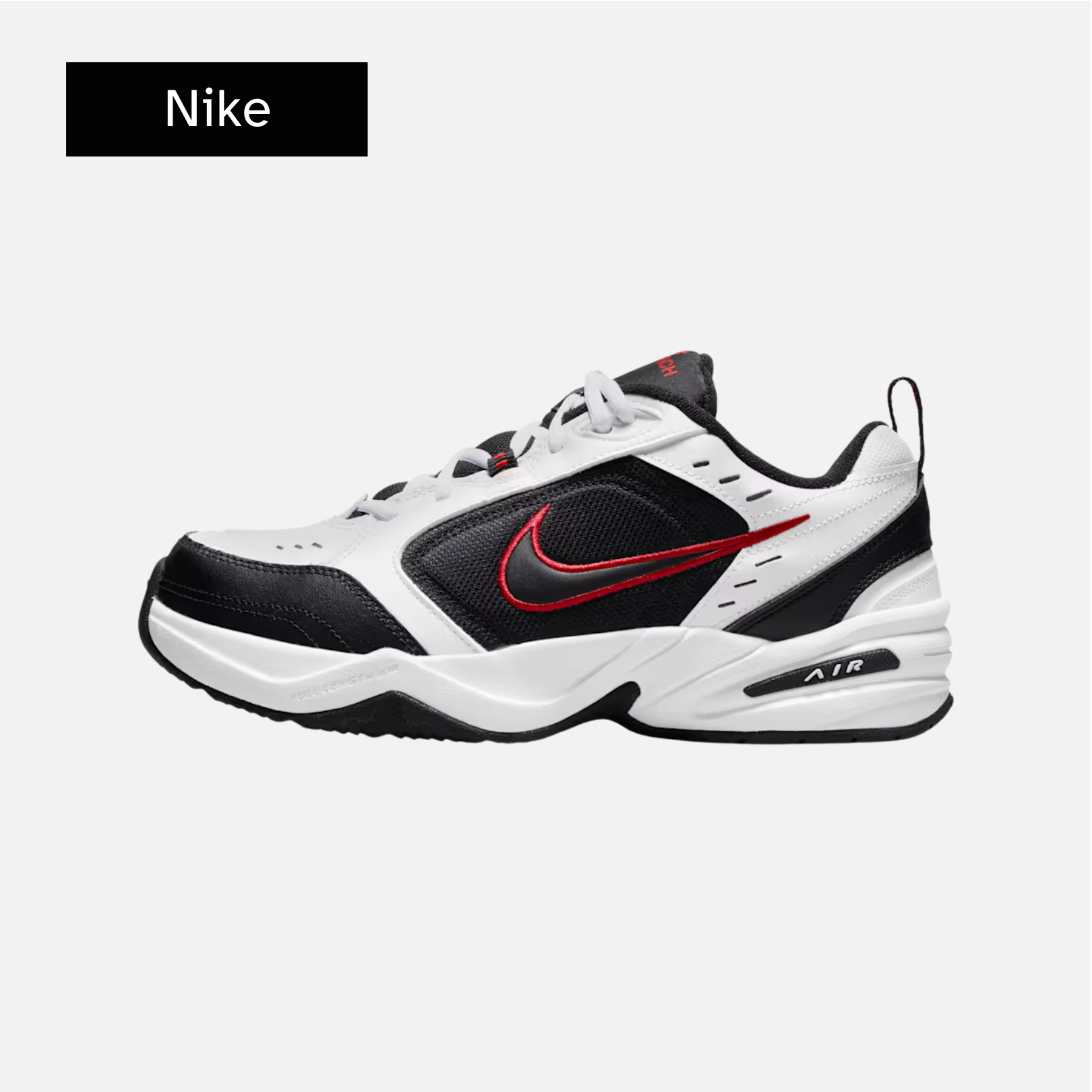 Nike Air Monarch IV 'White Black Red'