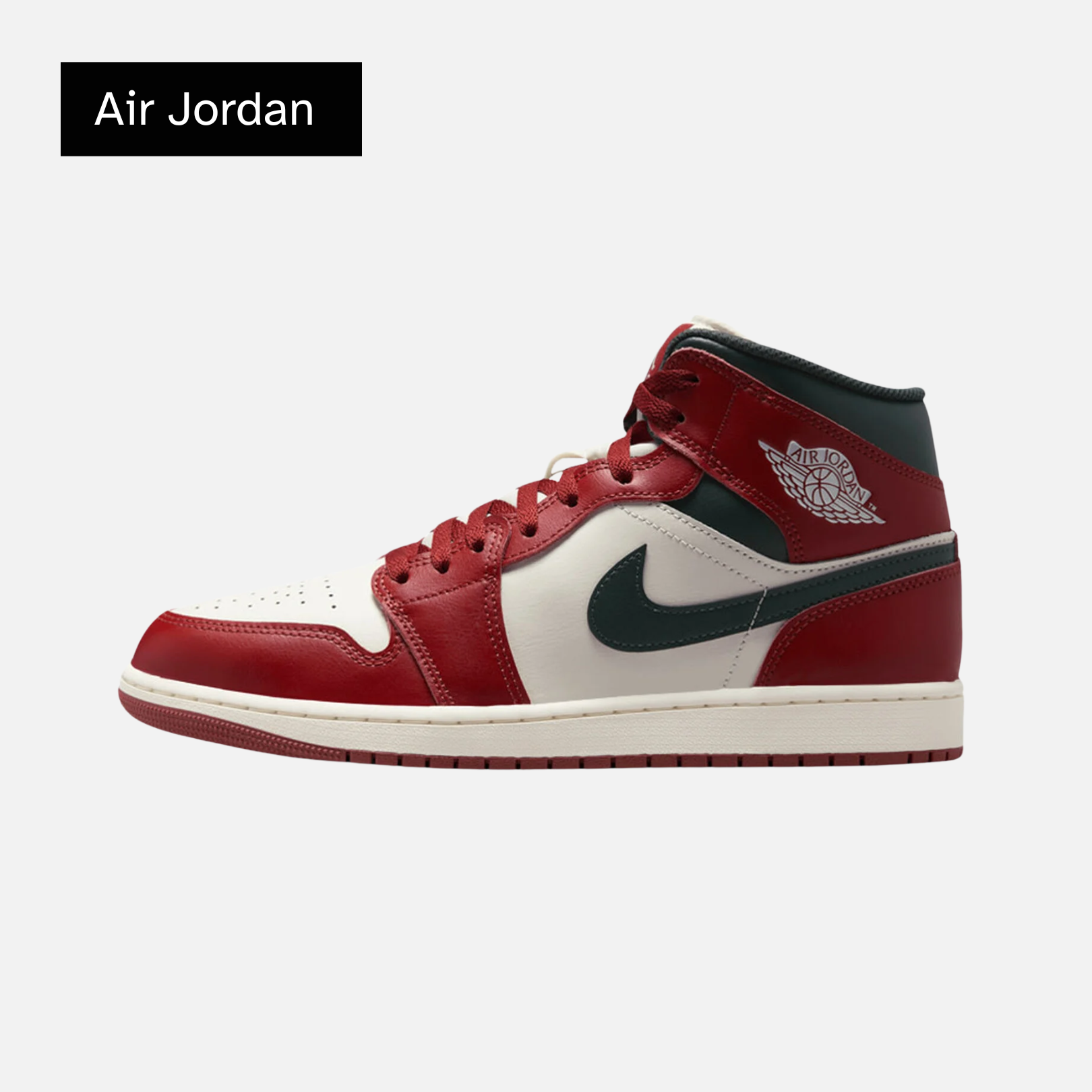 Air Jordan 1 Mid 'Redstone Midnight Green'