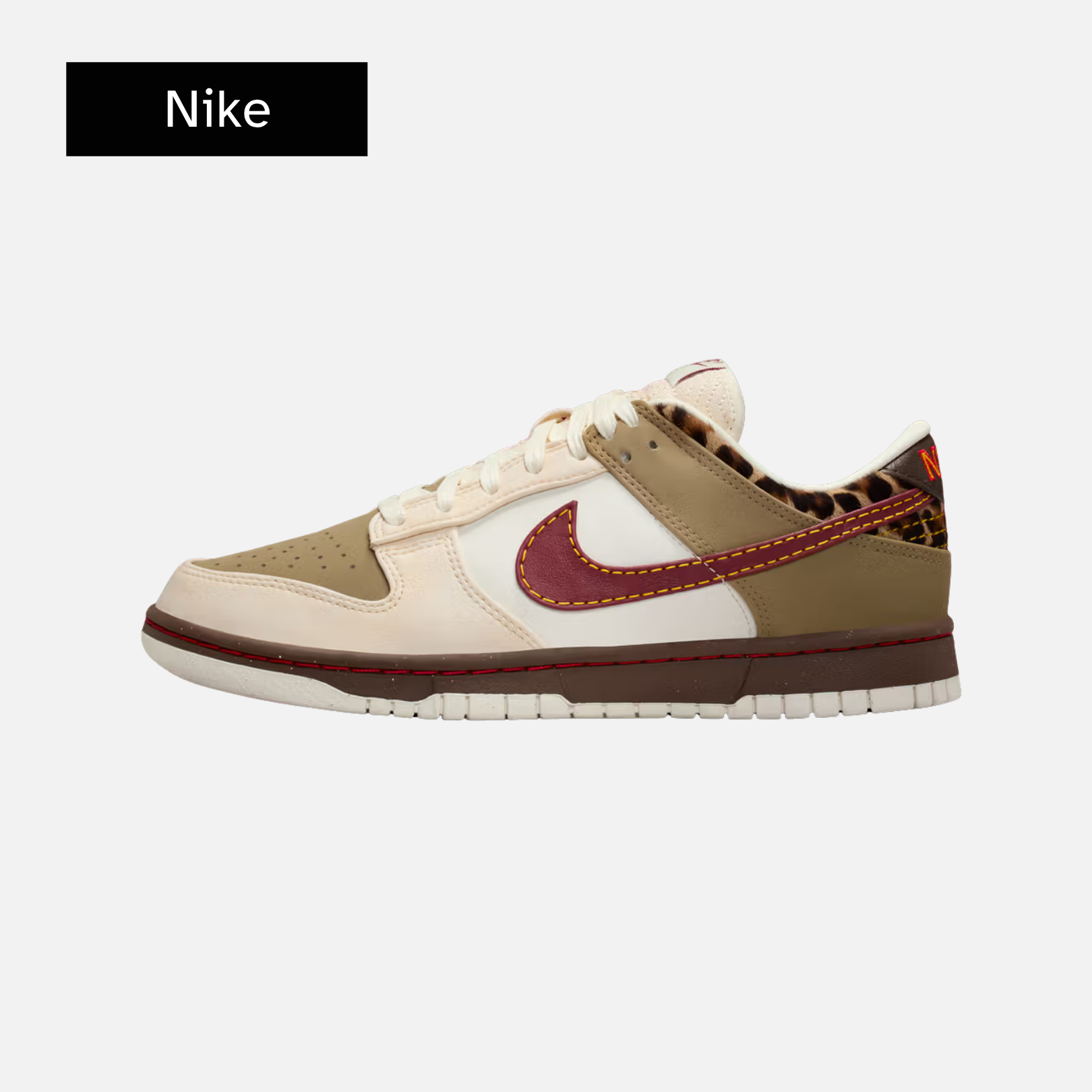 Nike Wmns Dunk Low 'Khaki Team Red'