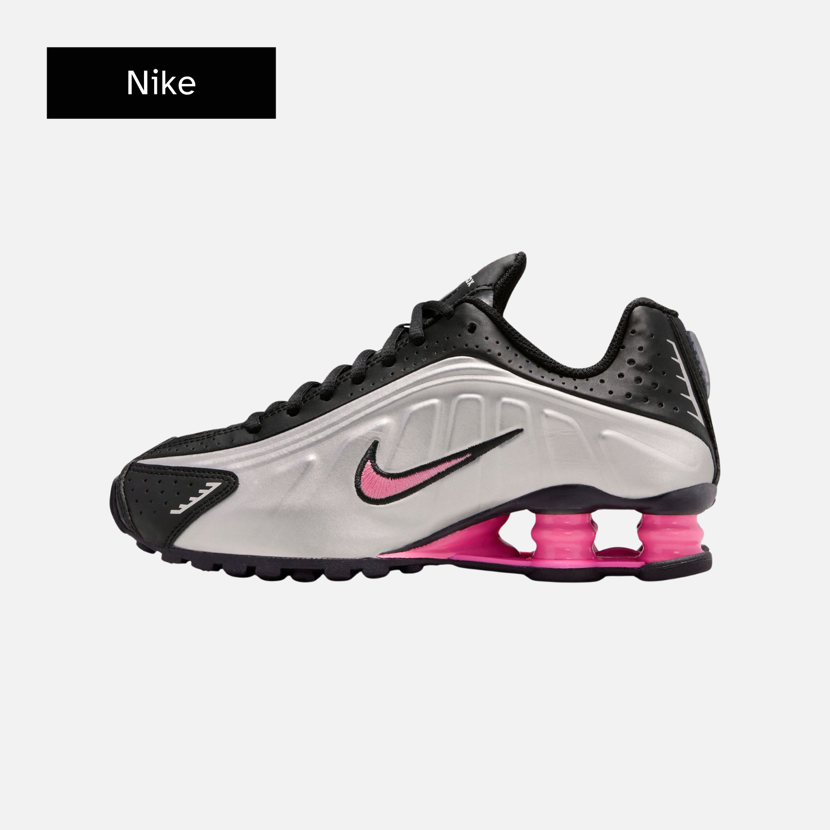 Nike Shox R4 GS 'Black Metallic Silver Pinksicle'