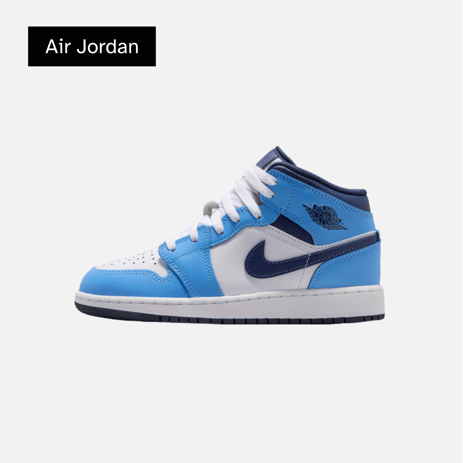Air Jordan 1 Mid GS 'University Blue Midnight Navy'
