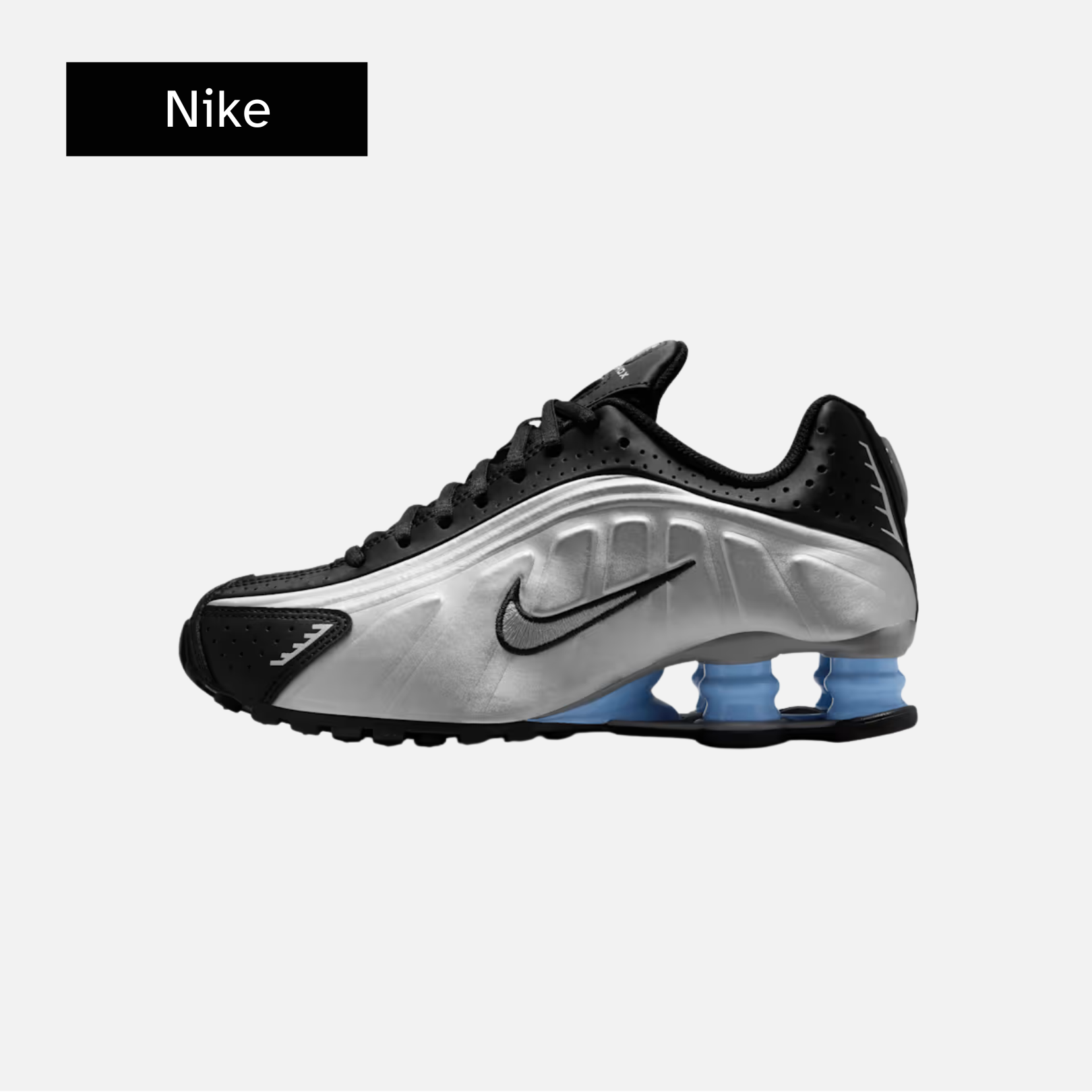 Nike Shox R4 GS 'Metallic Silver Psychic Blue'