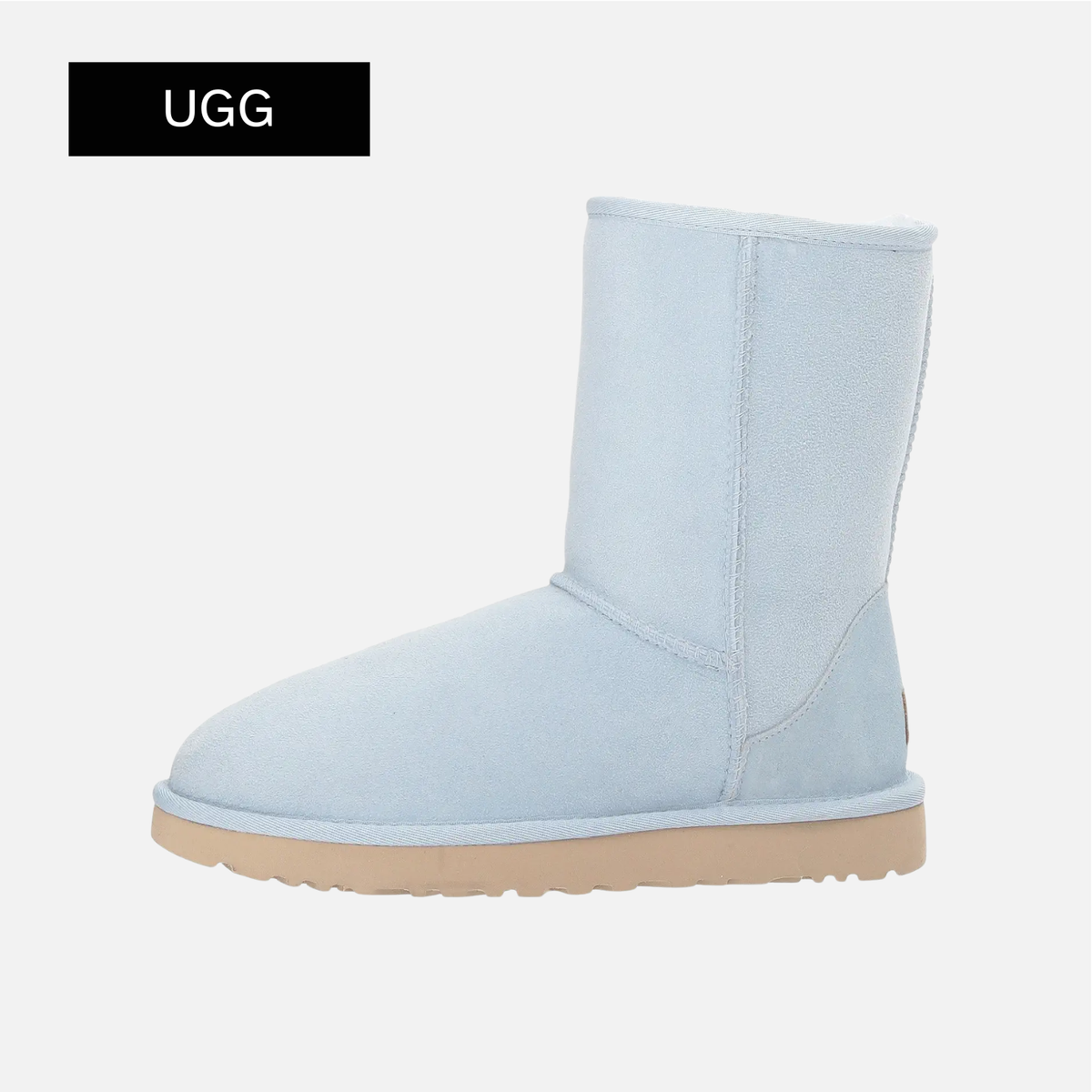 UGG-(WMNS) UGG Classic Short II Fleece Sky Blue