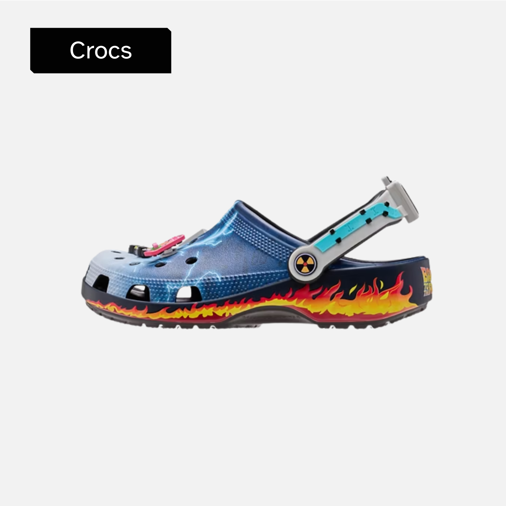 Back to The Future x Crocs Classic Clogs 'Lightning Blue Flame'