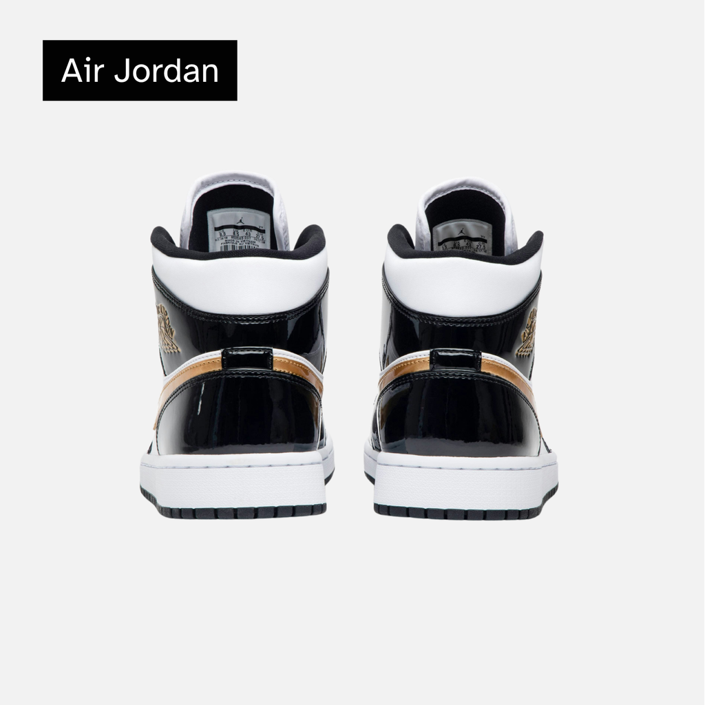 Air Jordan 1 Mid Patent 'Black Gold'