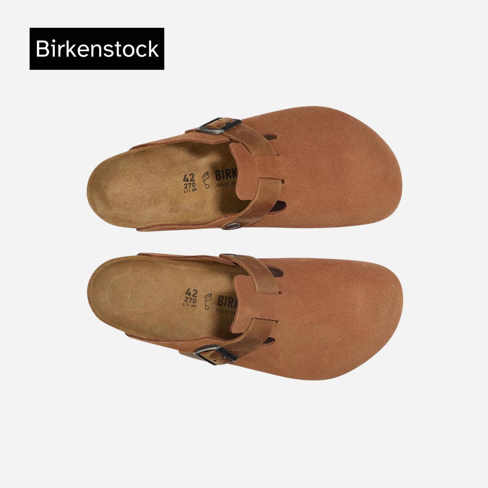 Birkenstock Boston Cognac Oiled/Suede Leather Regular