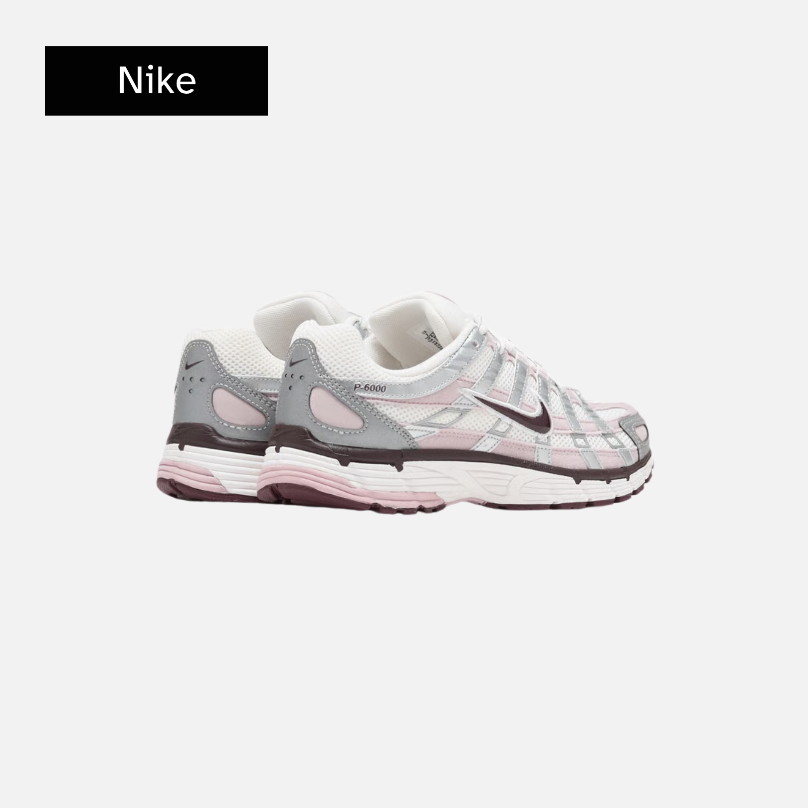 Nike Wmns P-6000 'Silver Burgundy Plum Chalk'