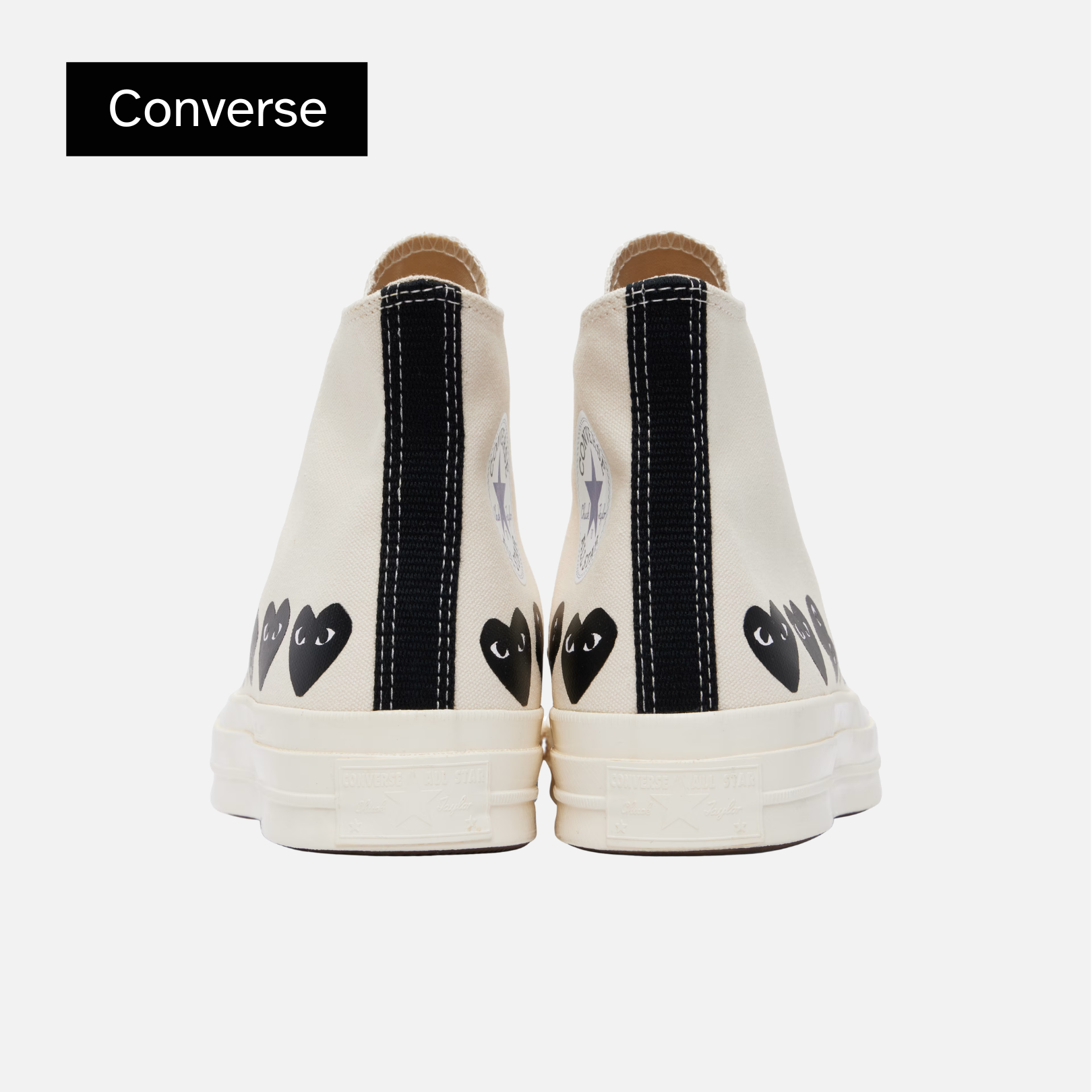 Comme des Garçons PLAY x Chuck 70 High 'Multi Heart - Milk Black'