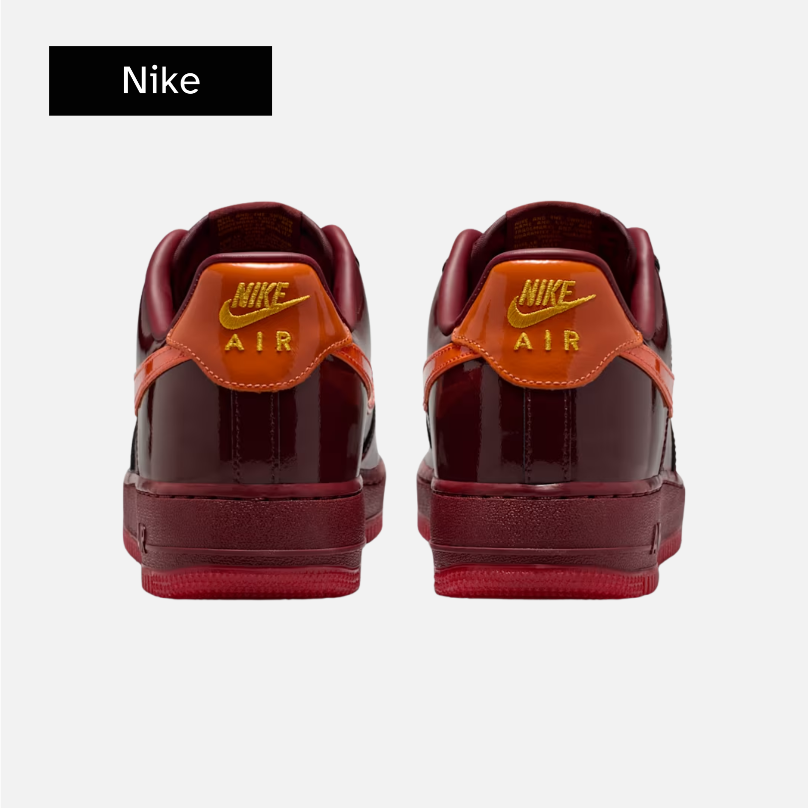 Nike Air Force 1 Low 'Patent Leather Dark Team Red'