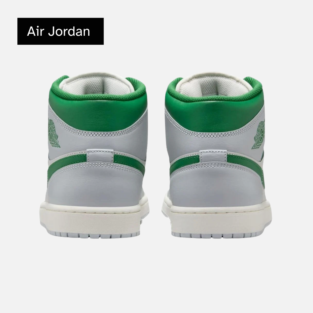 Air Jordan 1 Mid 'Summit White Lucky Green'