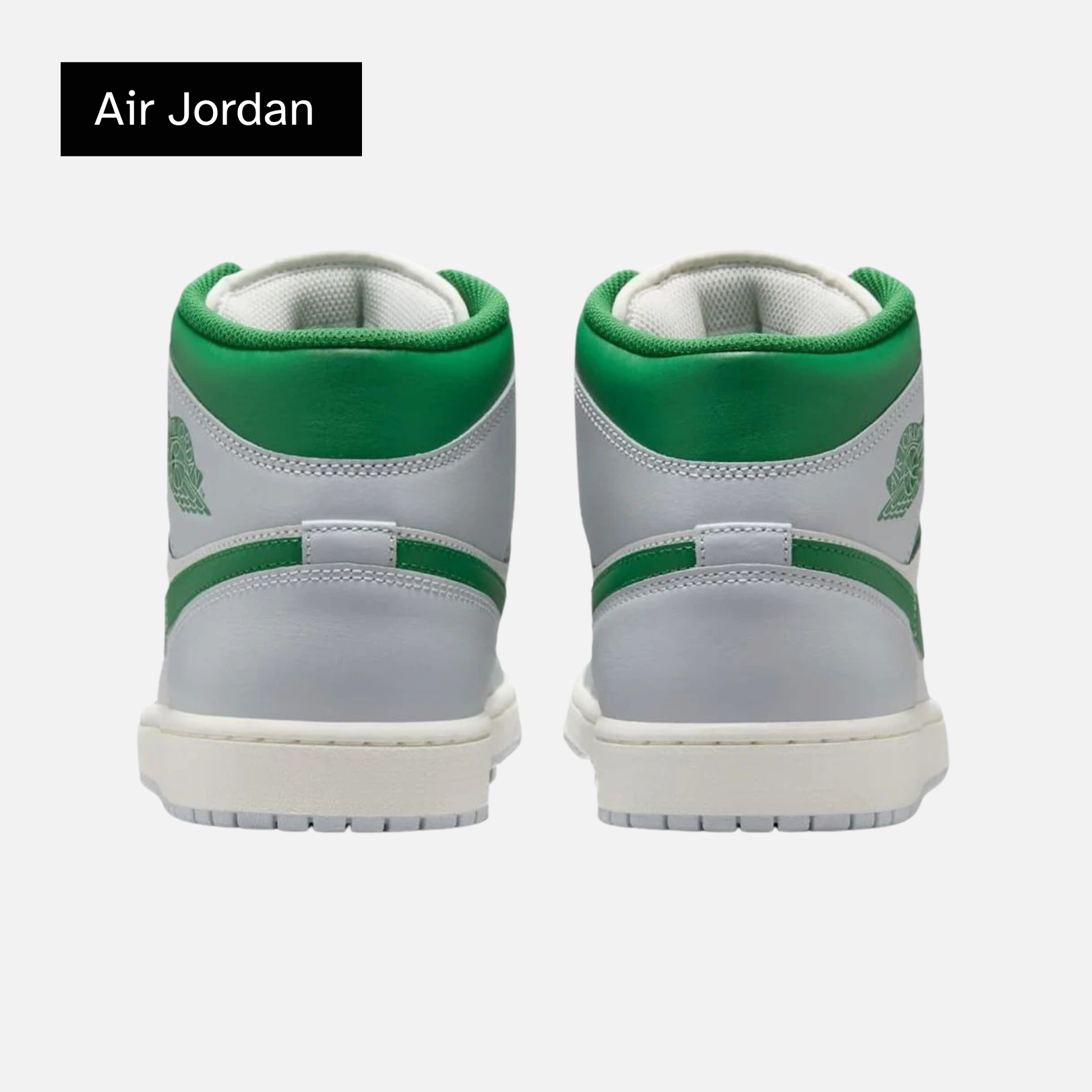 Air Jordan 1 Mid 'Summit White Lucky Green'