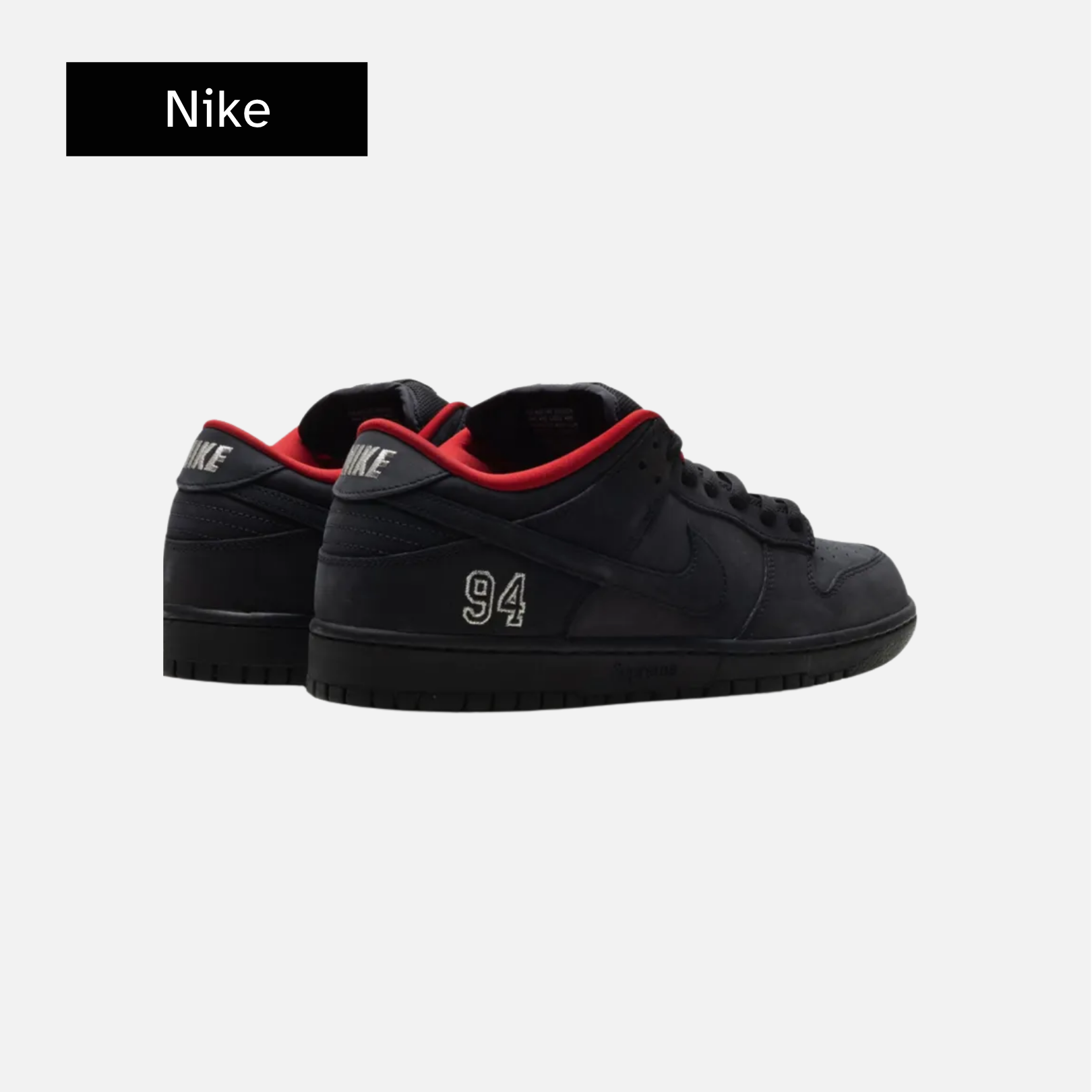 Supreme x Nike Dunk Low SB 'Black'