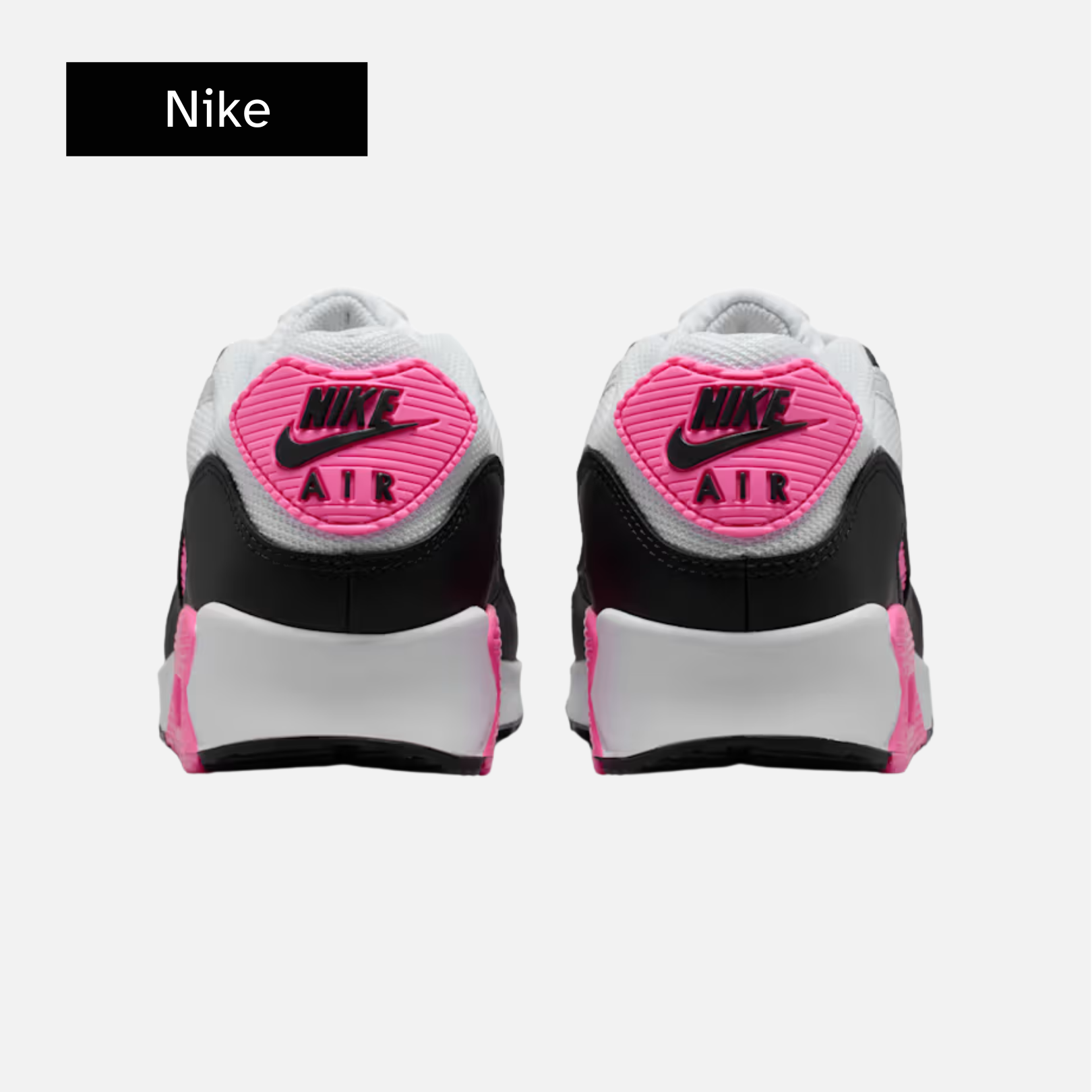 Nike Wmns Air Max 90 'White Pink Glow Black'