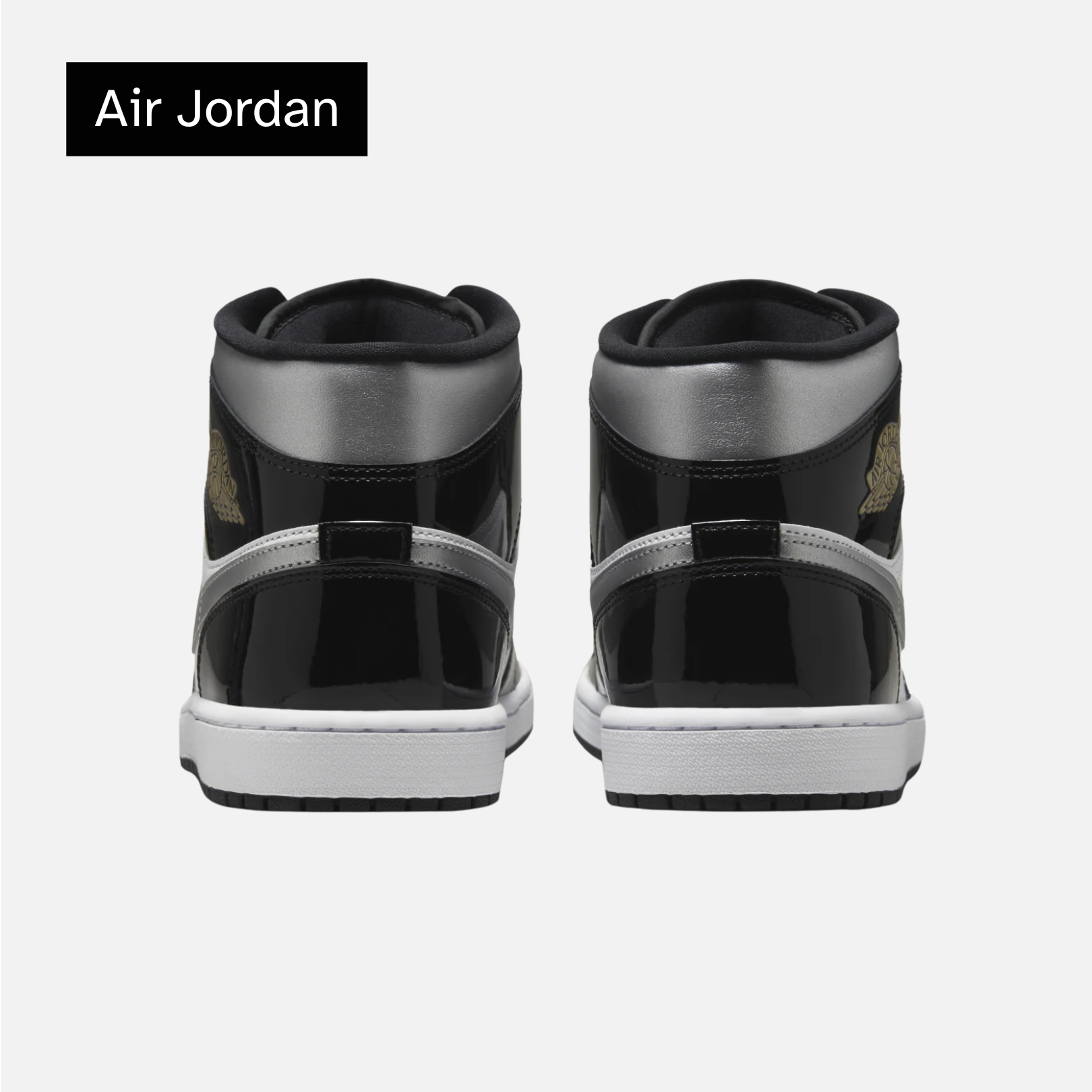 Air Jordan 1 Mid SE 'Black White Metallic Silver'