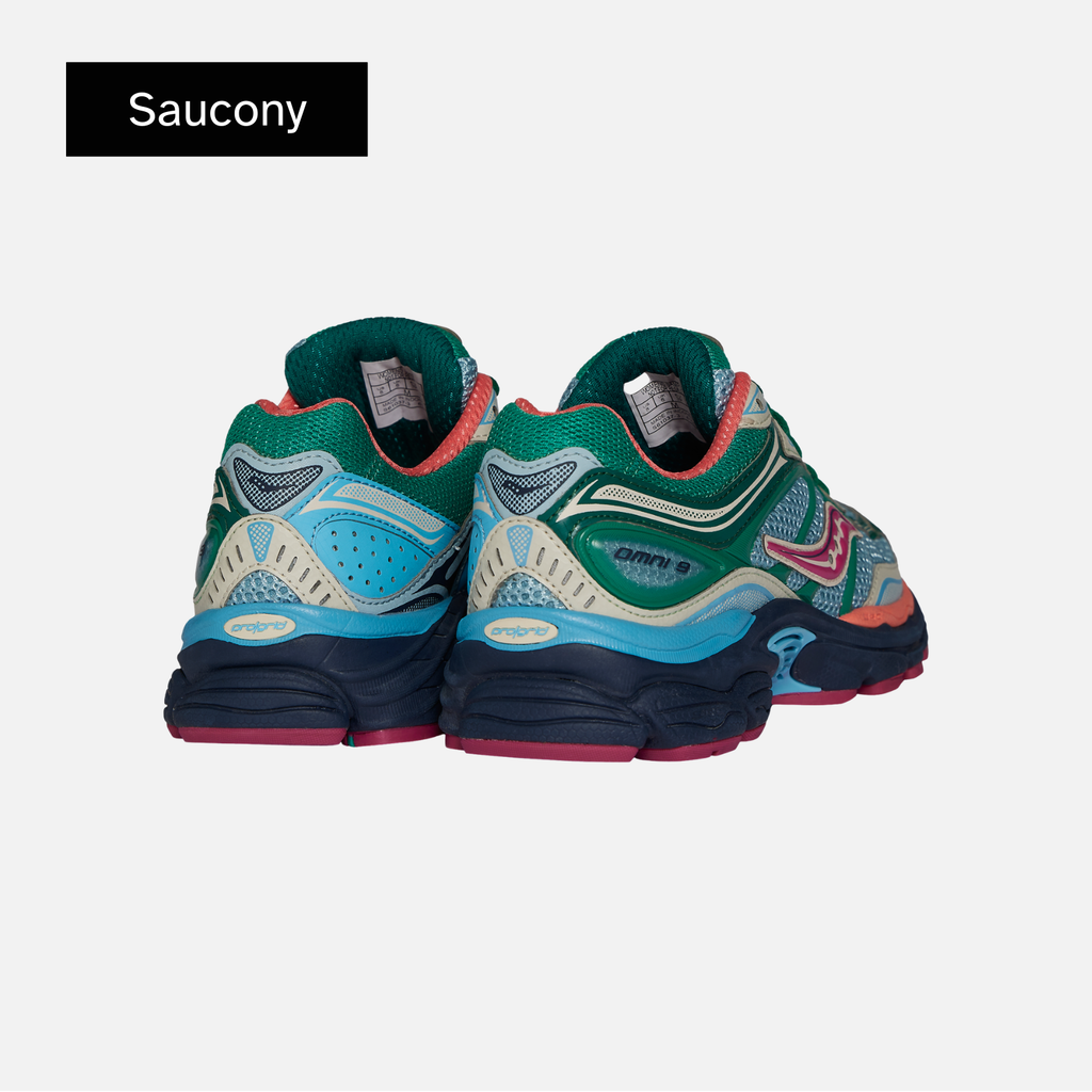 Saucony Wmns ProGrid Omni 9 'Spruce Sterling Orange' Foot Locker Exclusive