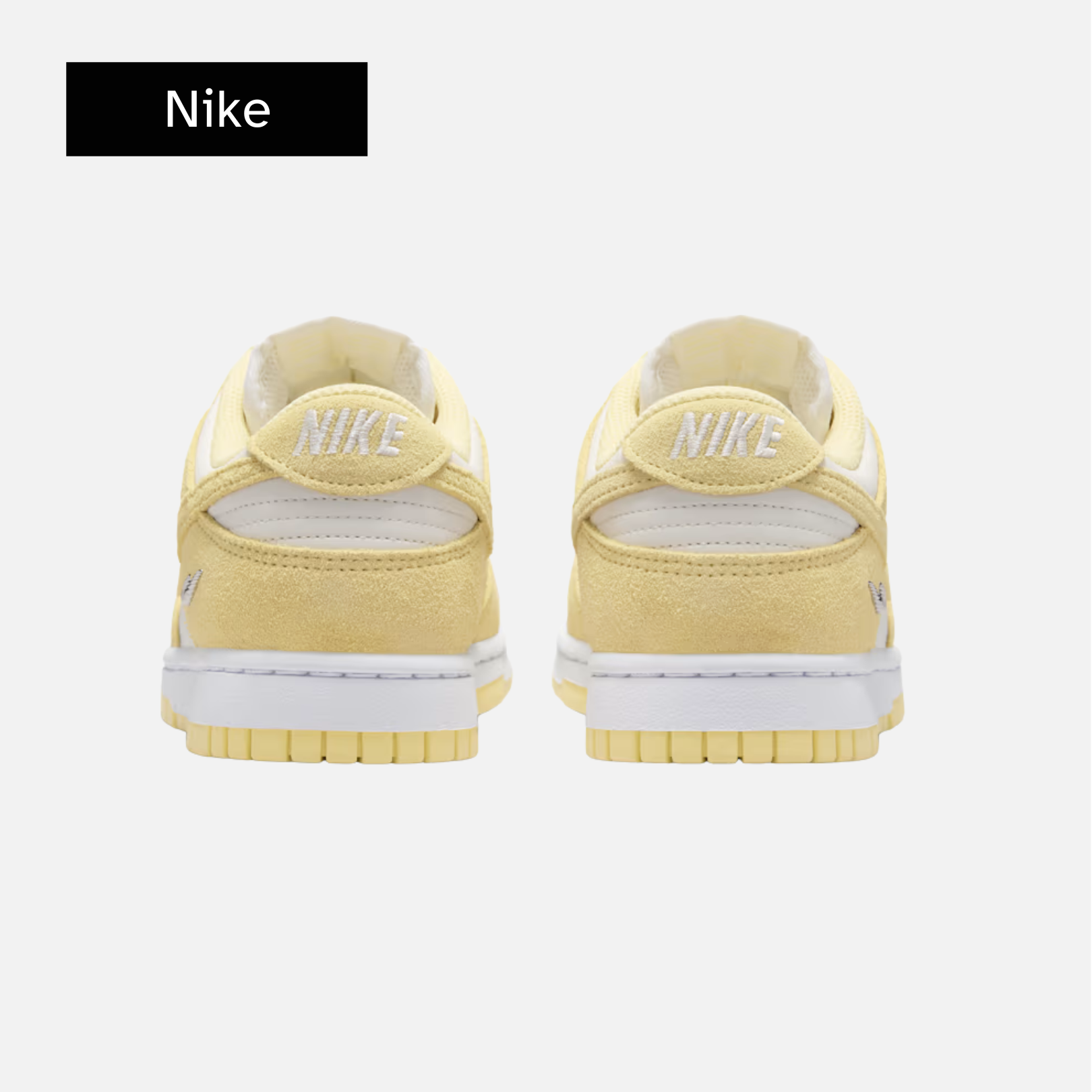 Nike Wmns Dunk Low Suede 'Sail White Metallic Silver Soft Yellow'