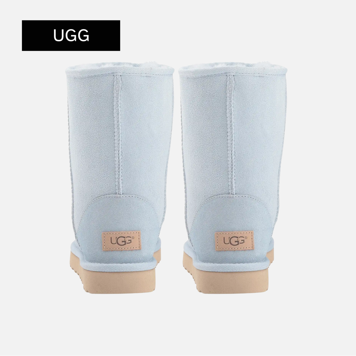 UGG-(WMNS) UGG Classic Short II Fleece Sky Blue