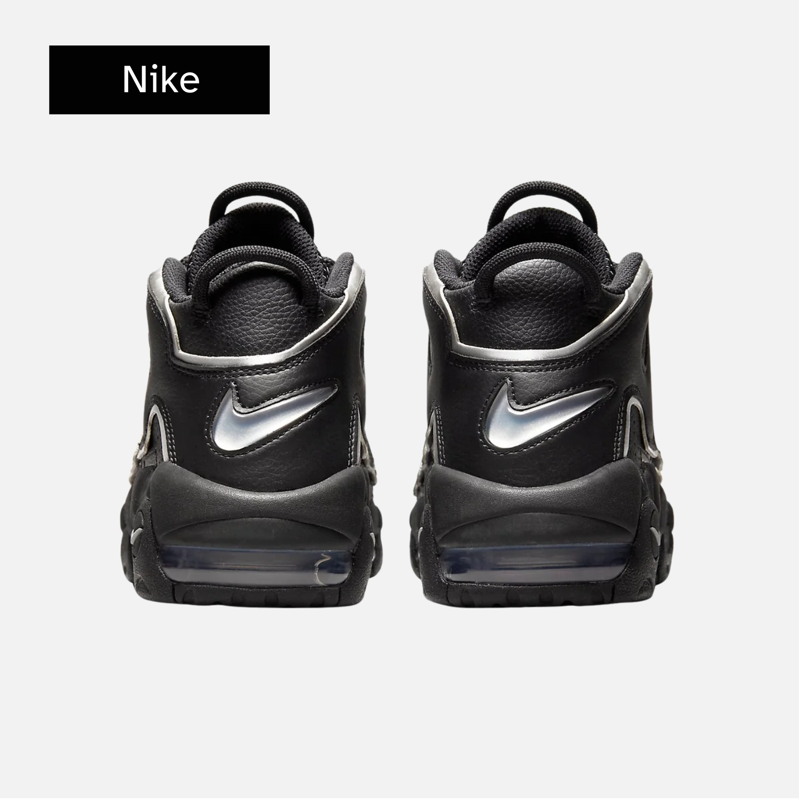 Nike Wmns Air More Uptempo 'Black Metallic Silver'