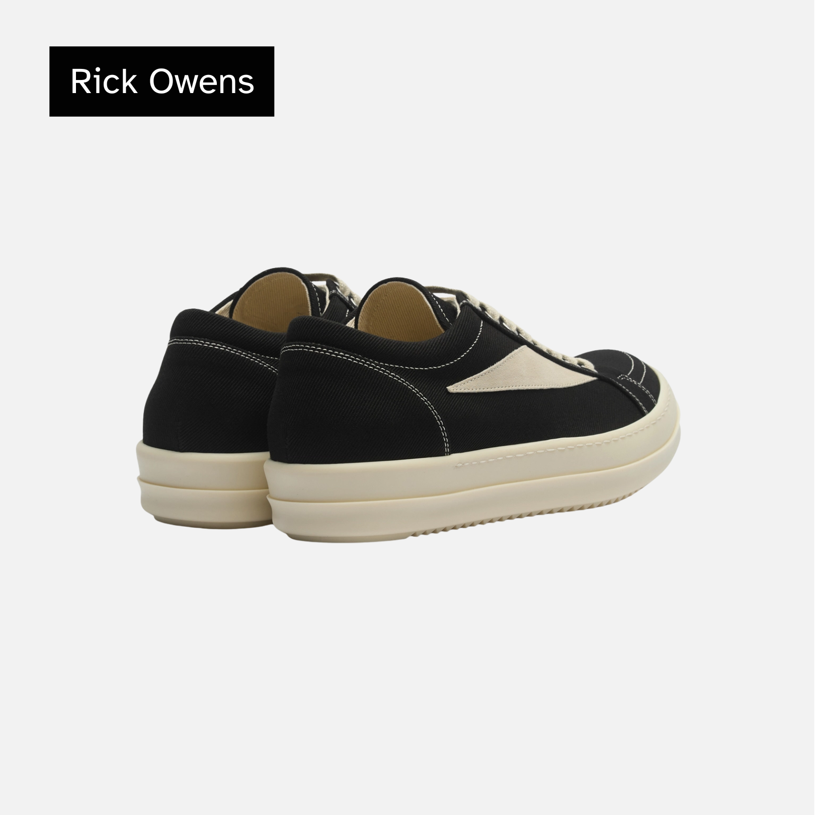 Rick Owens DRKSHDW Scarpe Denim Vintage Sneaker 'Black Milk'