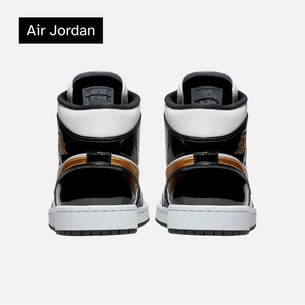 Air Jordan 1 Mid Patent SE 'Black Gold'
