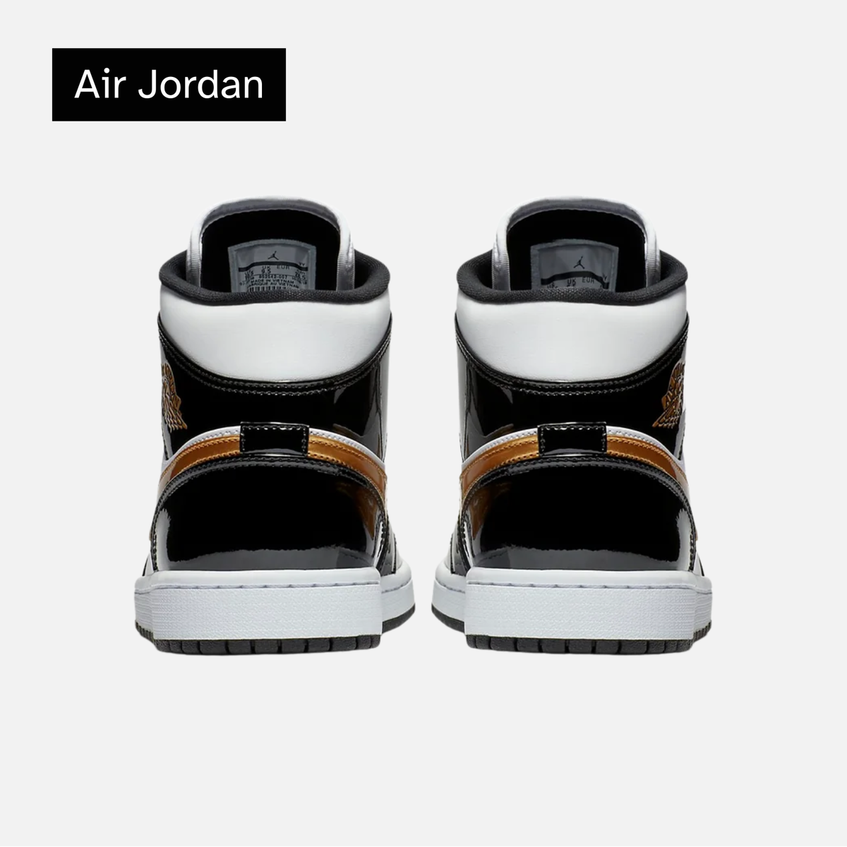 Air Jordan 1 Mid Patent SE 'Black Gold'