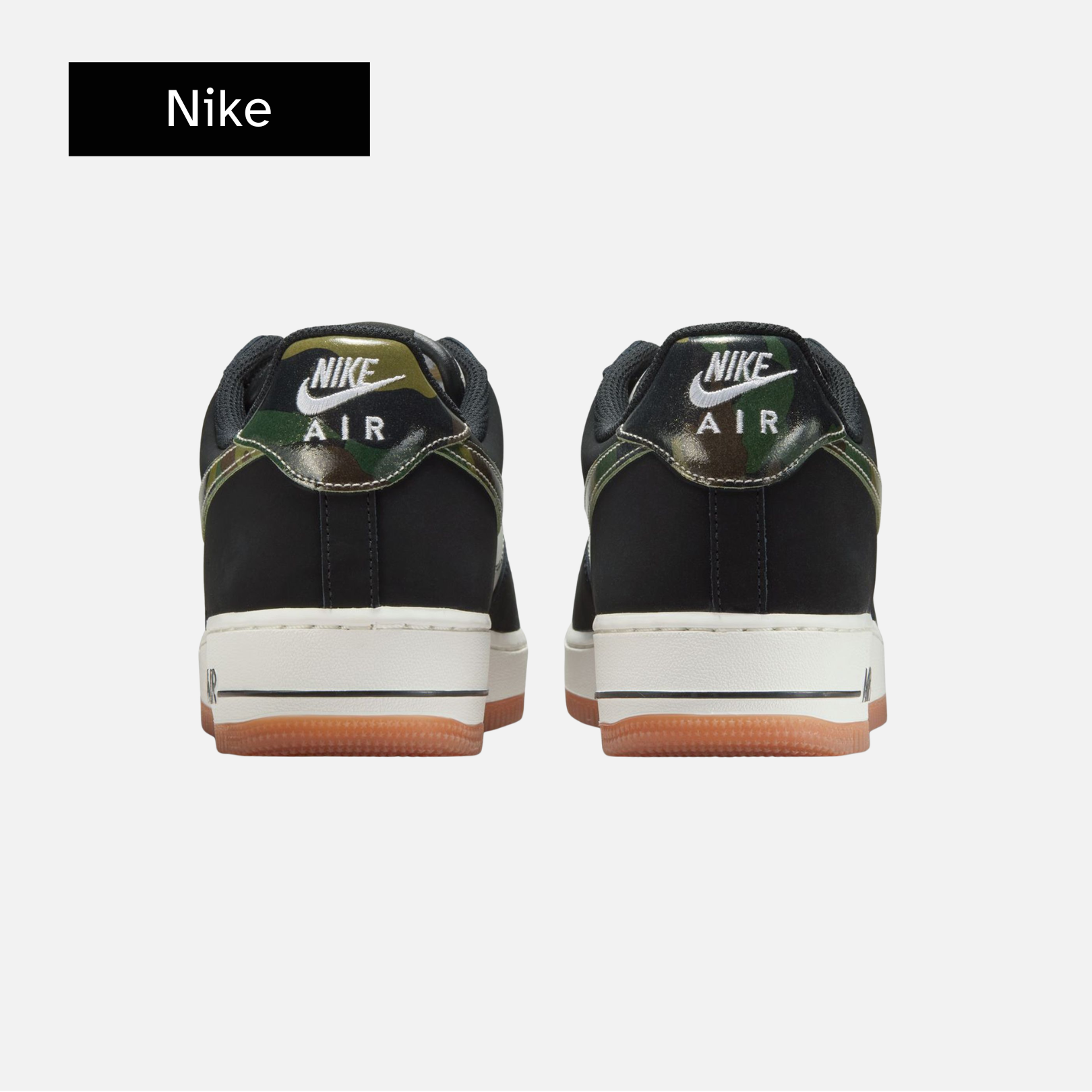 Nike Air Force 1 Low 'Black Patent Camo Swoosh'
