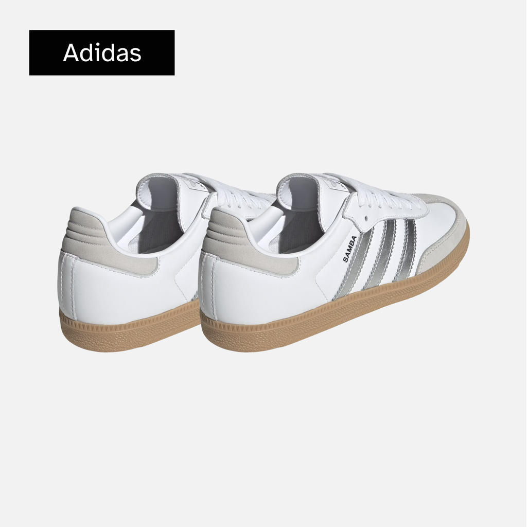 adidas Samba OG Wmns 'White Silver Metallic Grey'