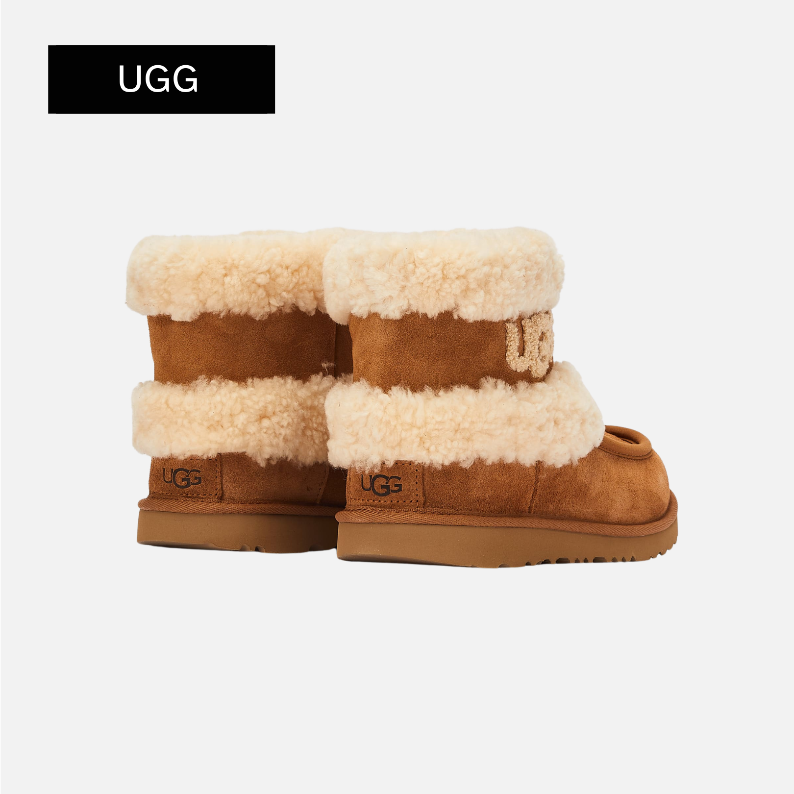 UGG Ultra Mini Fluff Boot Kids 'Chestnut'