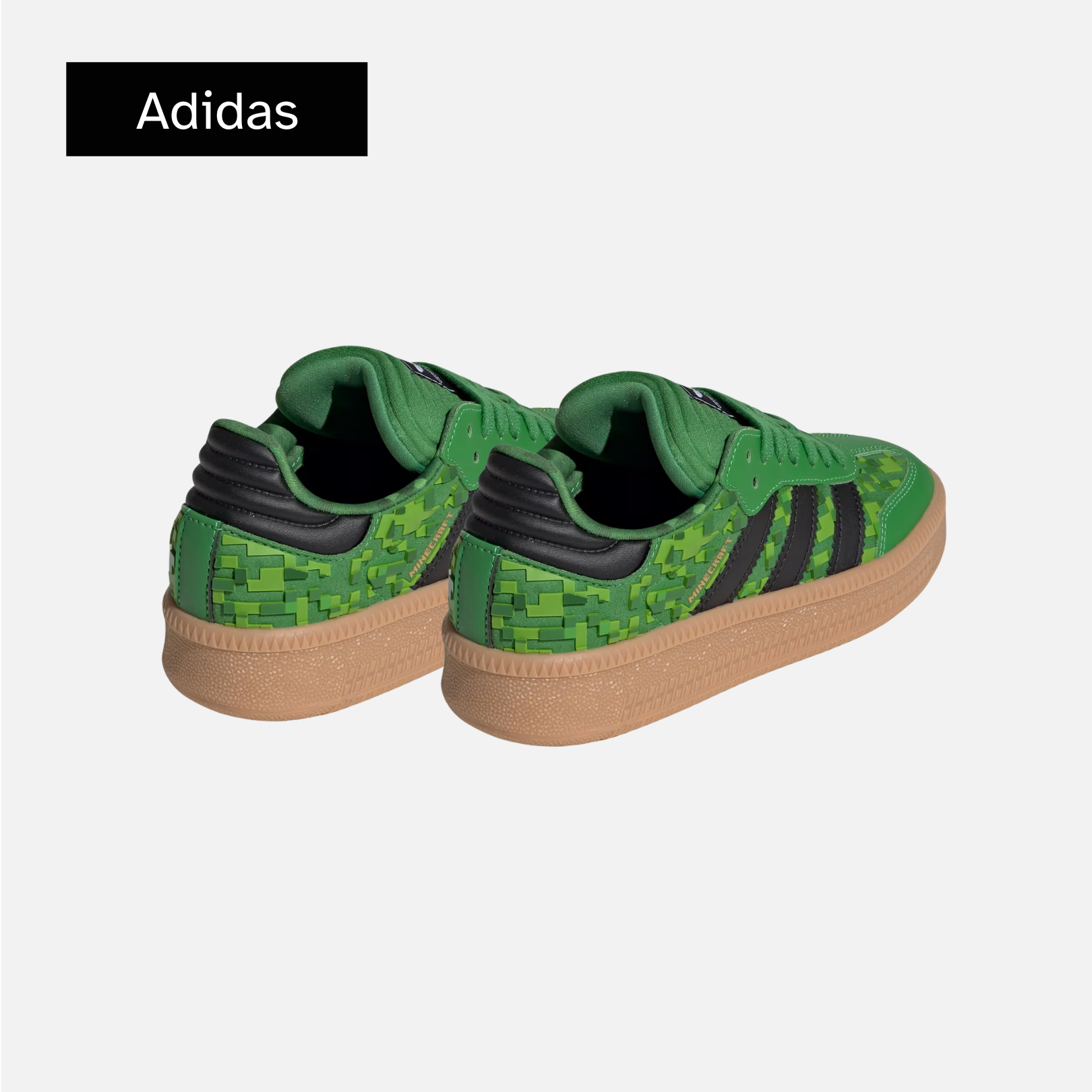 Minecraft x adidas Samba XLG J 'Green Core Black Cloud White