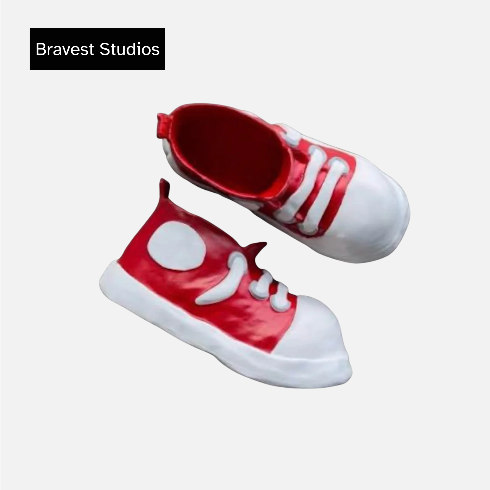 Bravest Studios Clay Shoe Red White