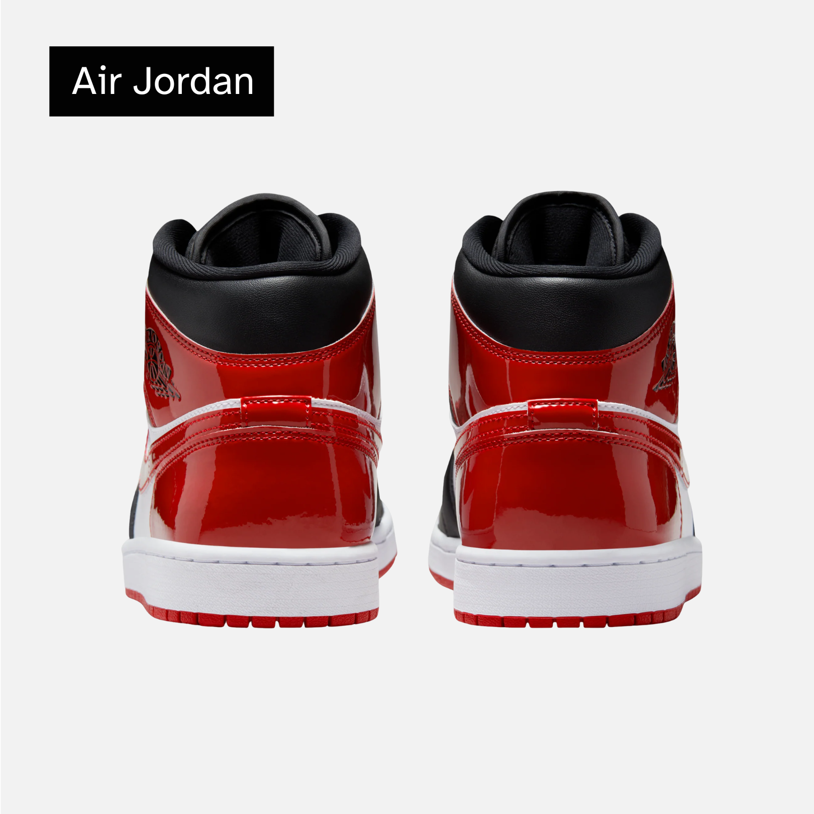 Air Jordan 1 Mid 'Patent Bred Toe'