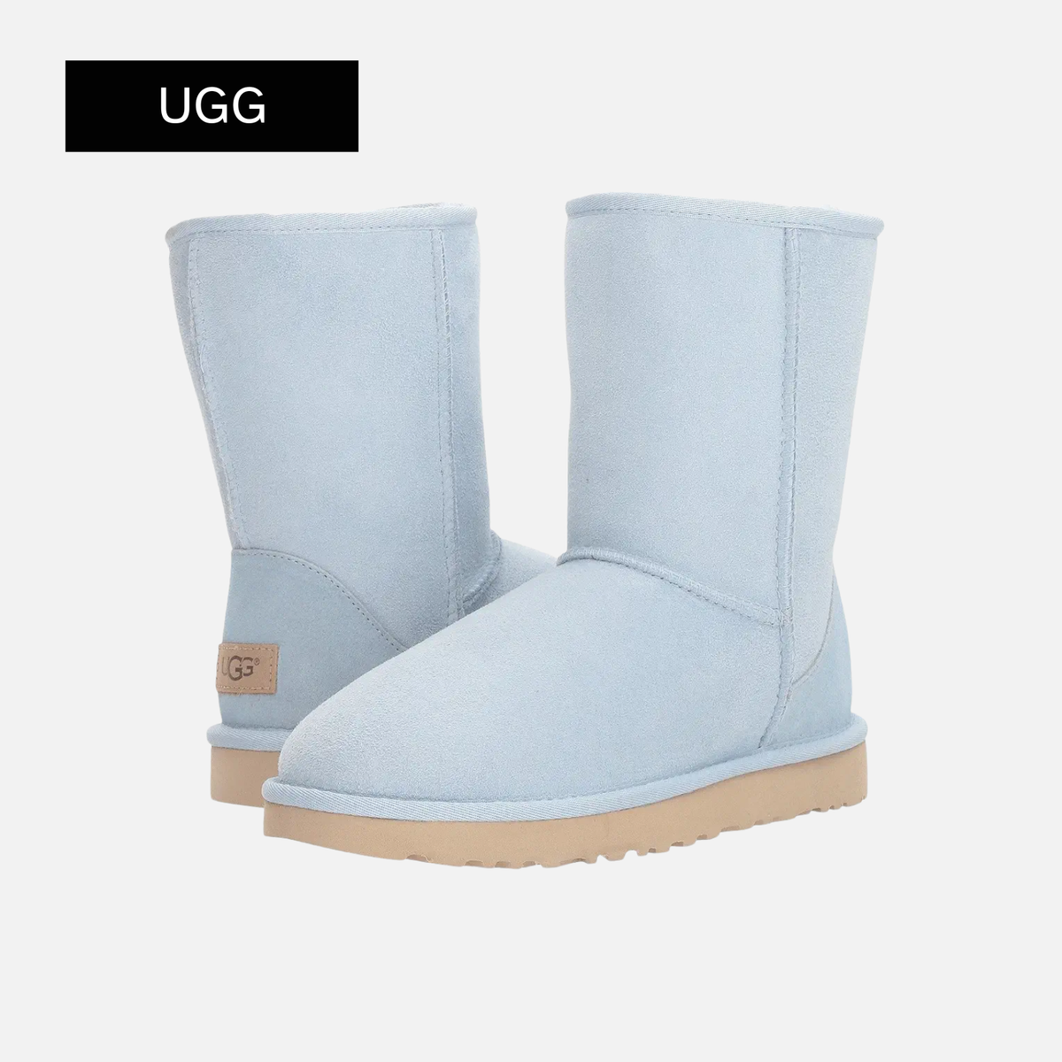 UGG-(WMNS) UGG Classic Short II Fleece Sky Blue