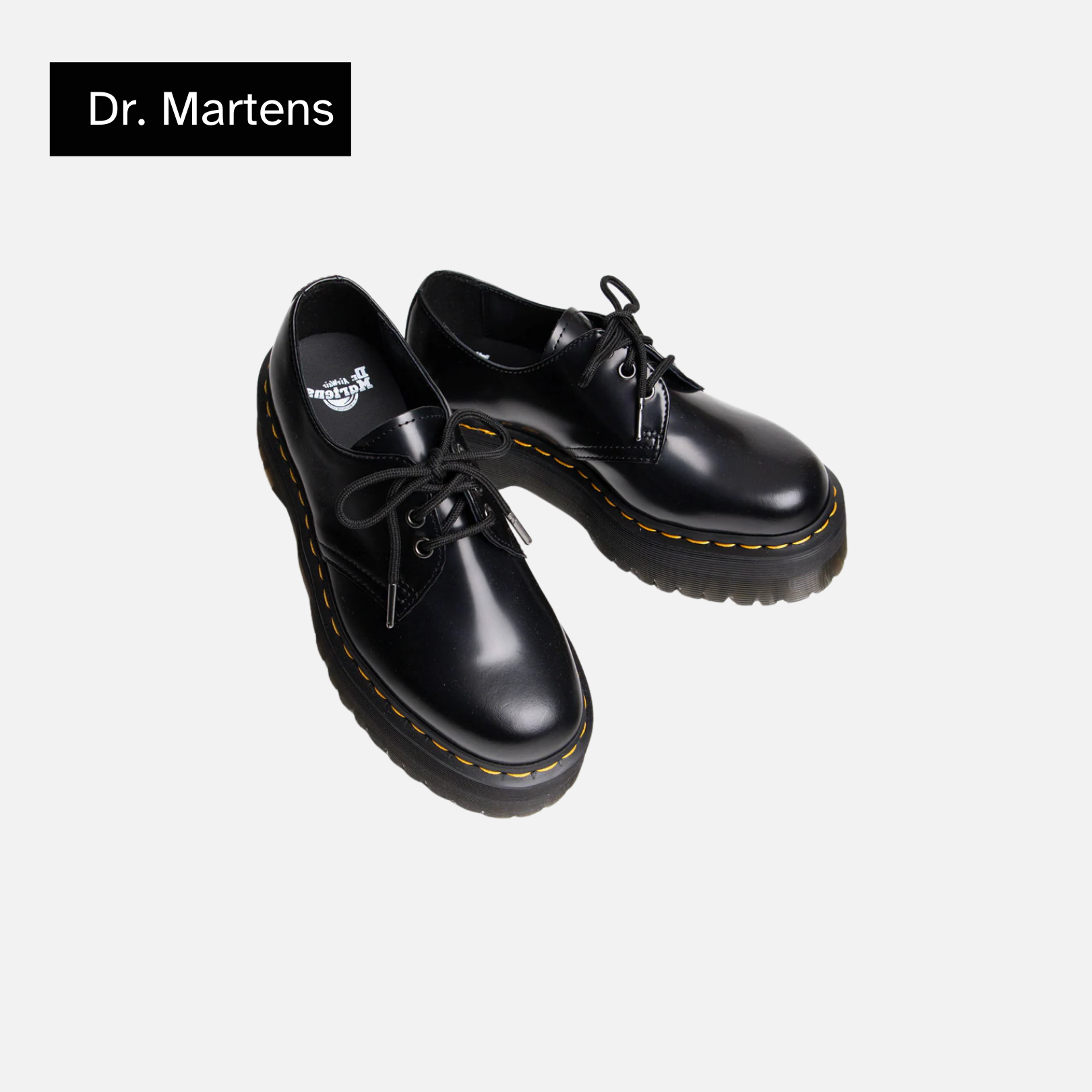 1461 Smooth Leather Platform 'Black'