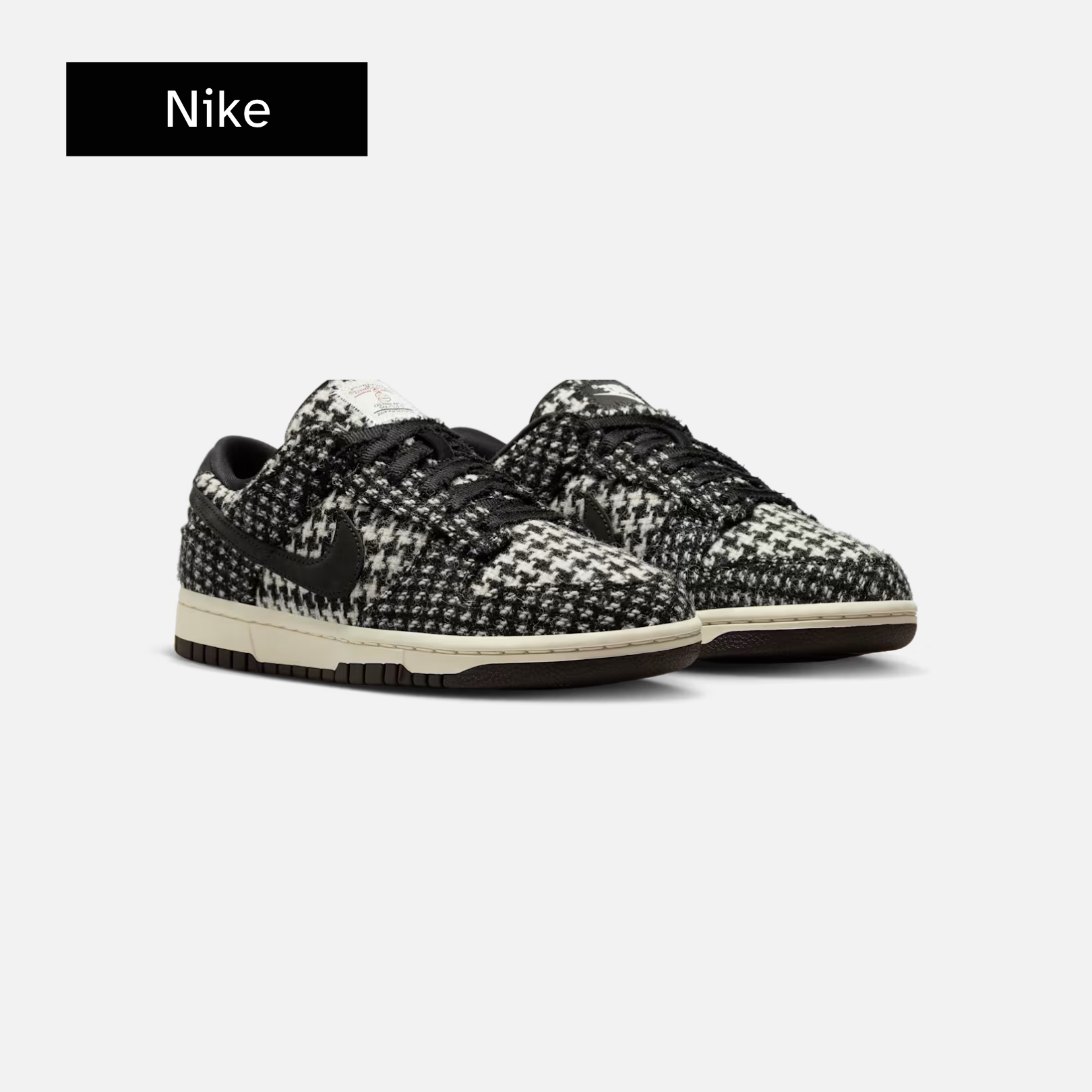 Harris Tweed x Nike Wmns Dunk Low 'Black Phantom'