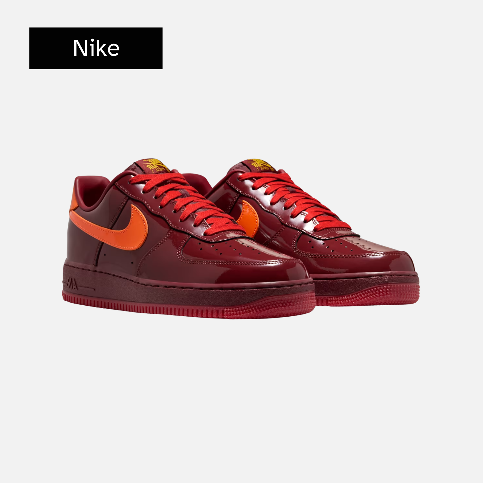 Nike Air Force 1 Low 'Patent Leather Dark Team Red'