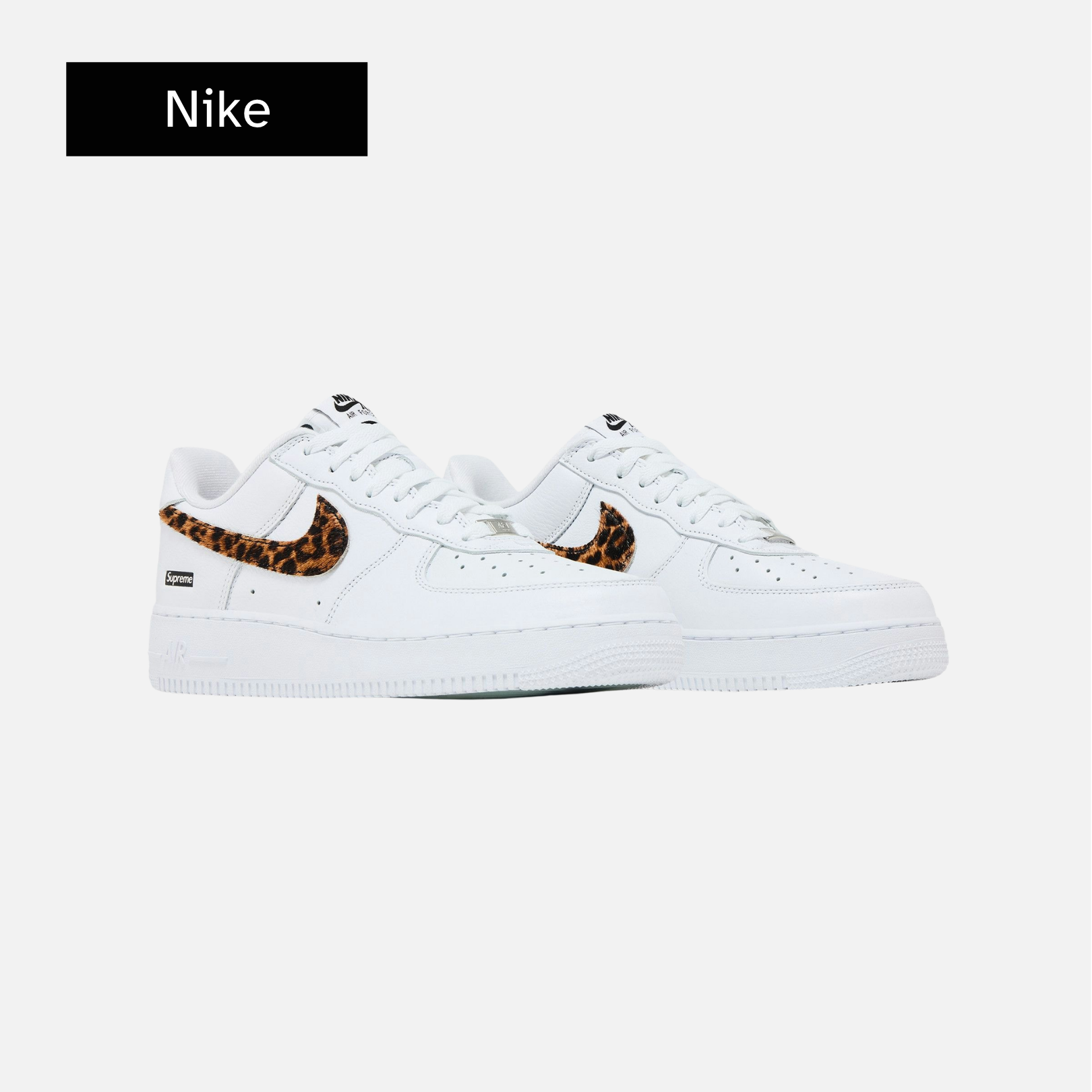 Supreme x GOODENOUGH x Nike Air Force 1 Low 'White Cheetah Print'