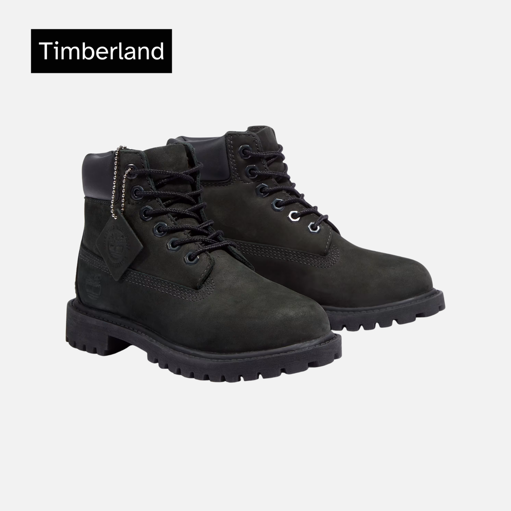 Timberland 6 Inch Premium Waterproof Boot Youth 'Black Nubuck'