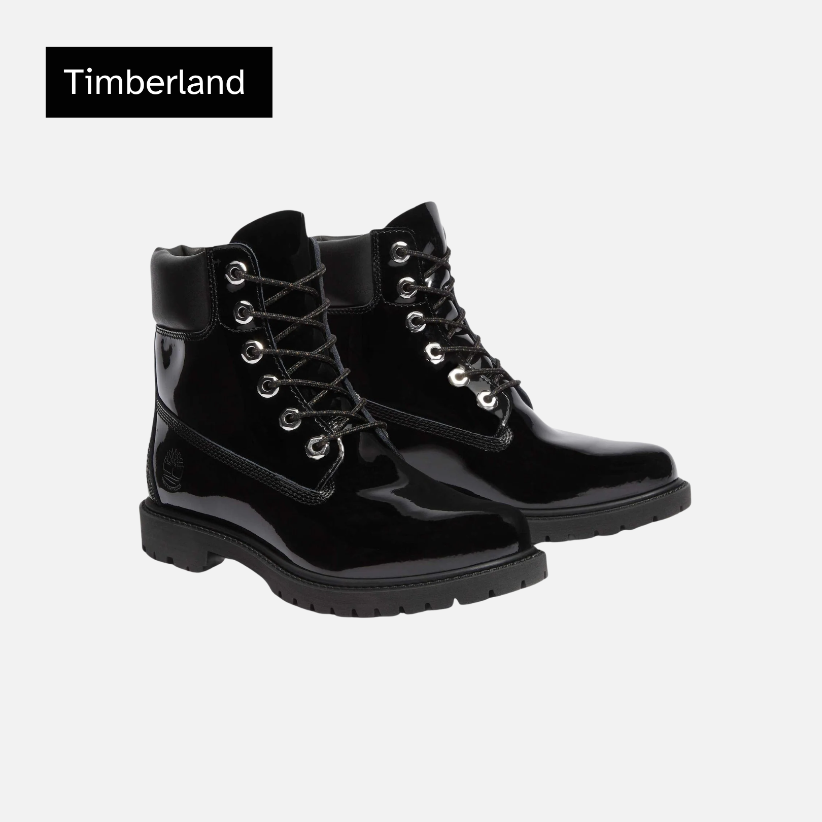 Timberland 6 Inch Premium Waterproof Boot Youth 'Black Patent Leather'