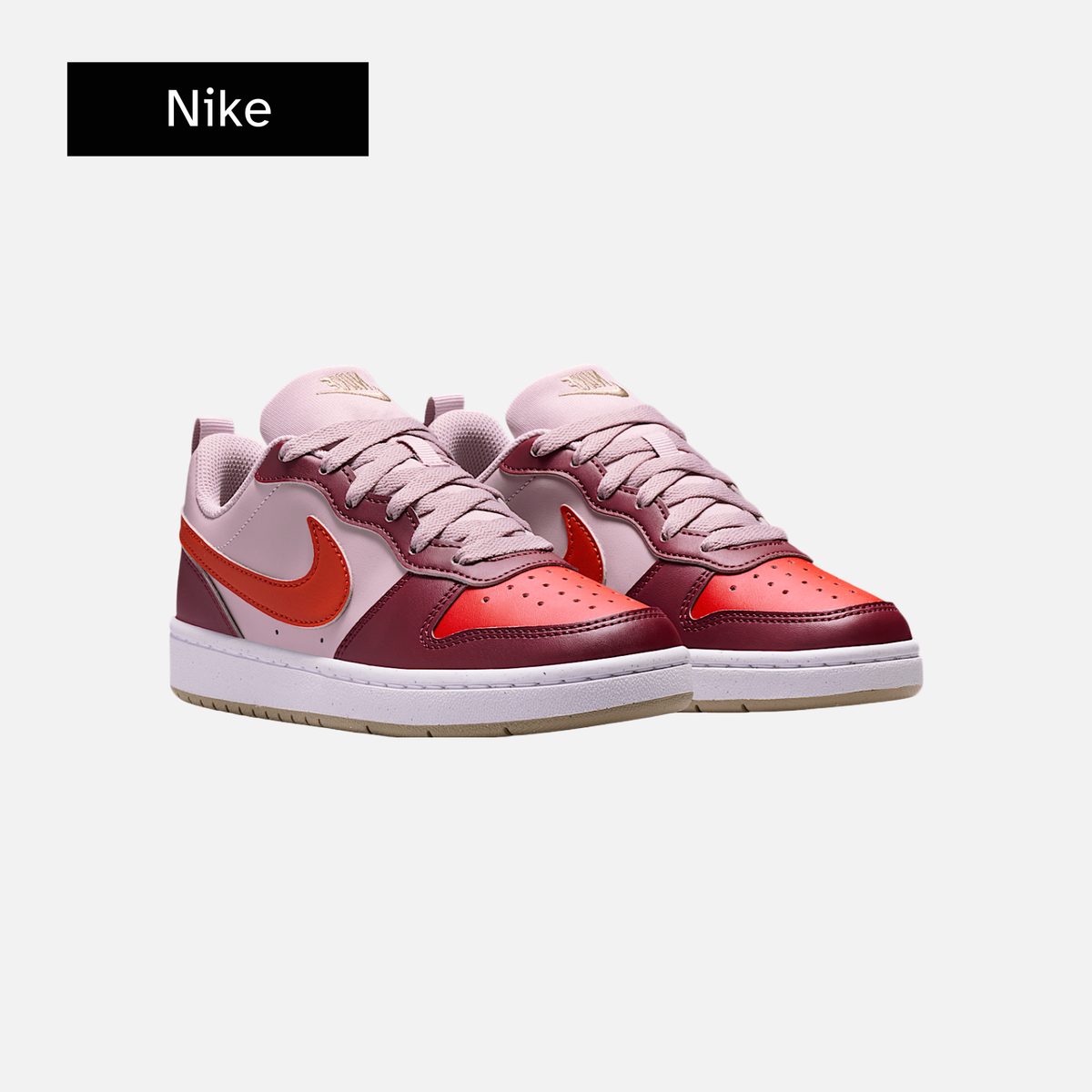 Nike Borough Low Recraft GS 'Dark Team Red Particle Rose'