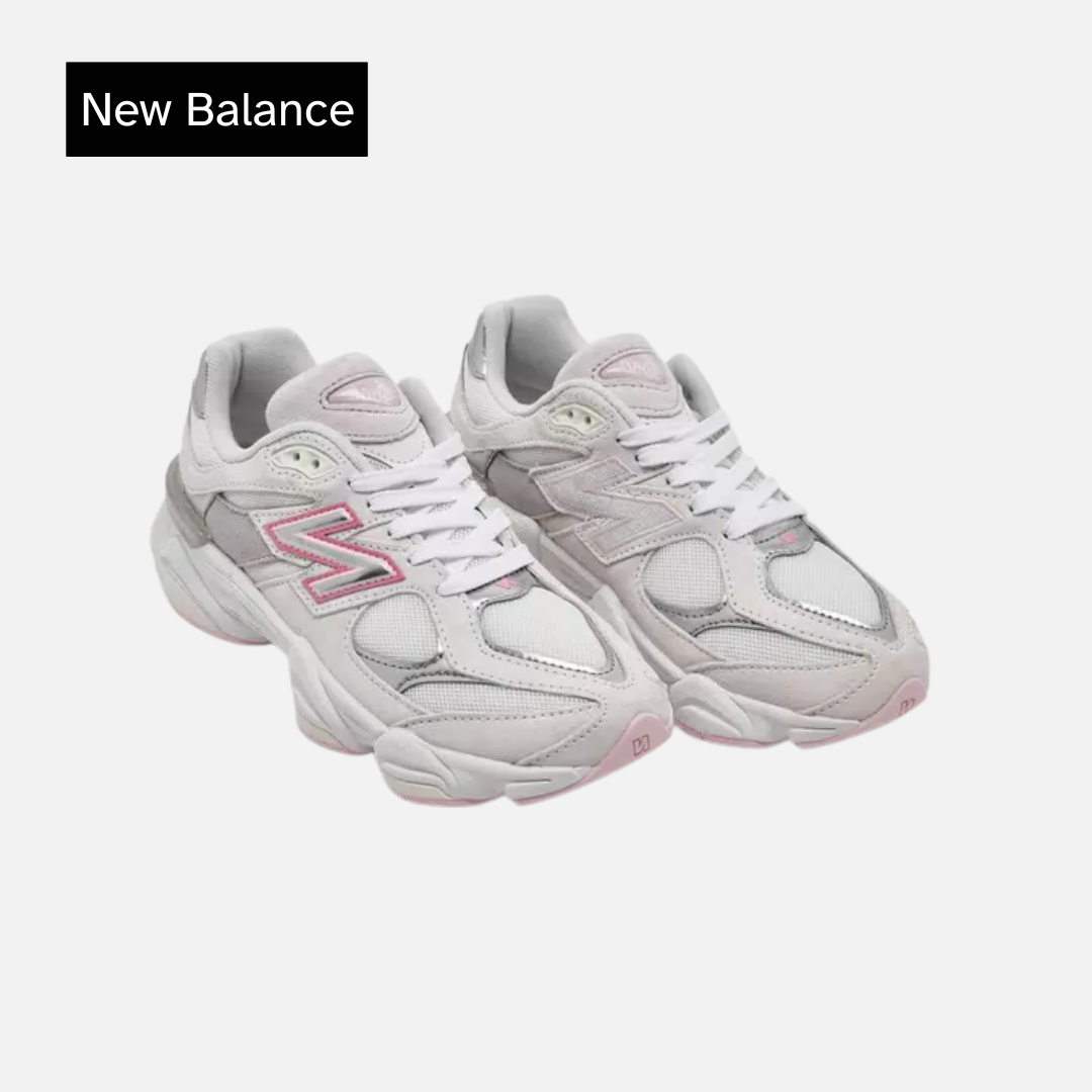 New Balance 9060 Casual Shoes Pink/Grey Grade School