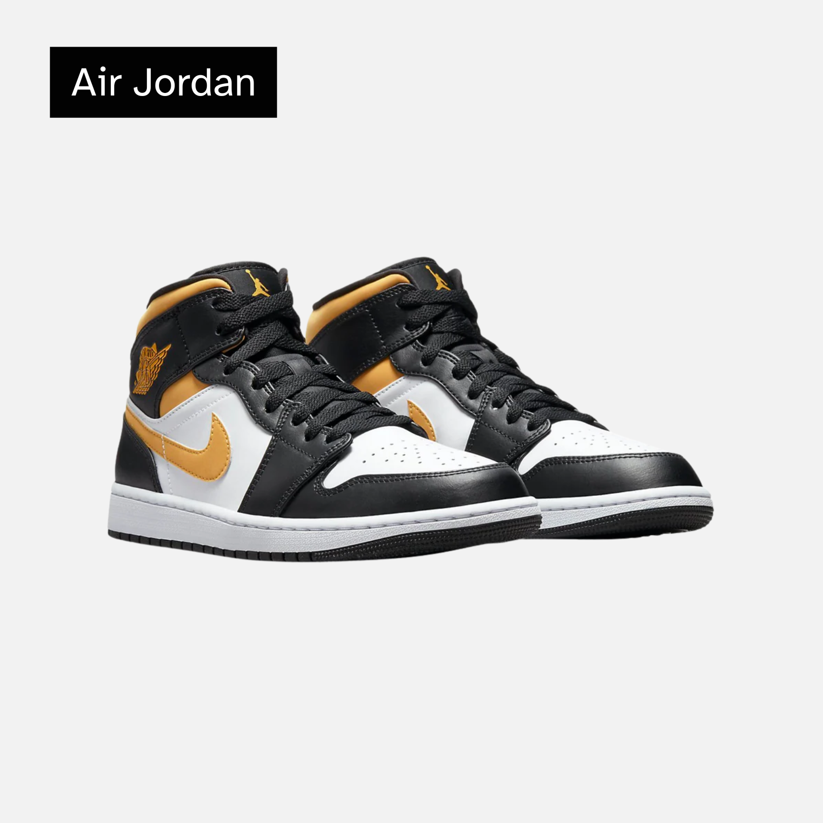 Air Jordan 1 Mid 'Black University Gold'